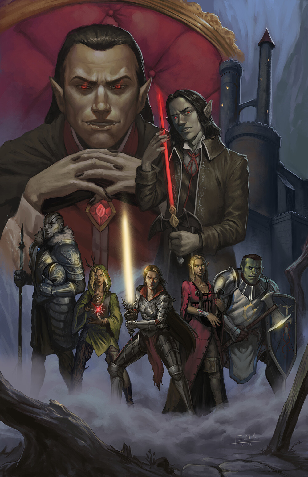 Art] Curse of strahd Group commission : r/DnD