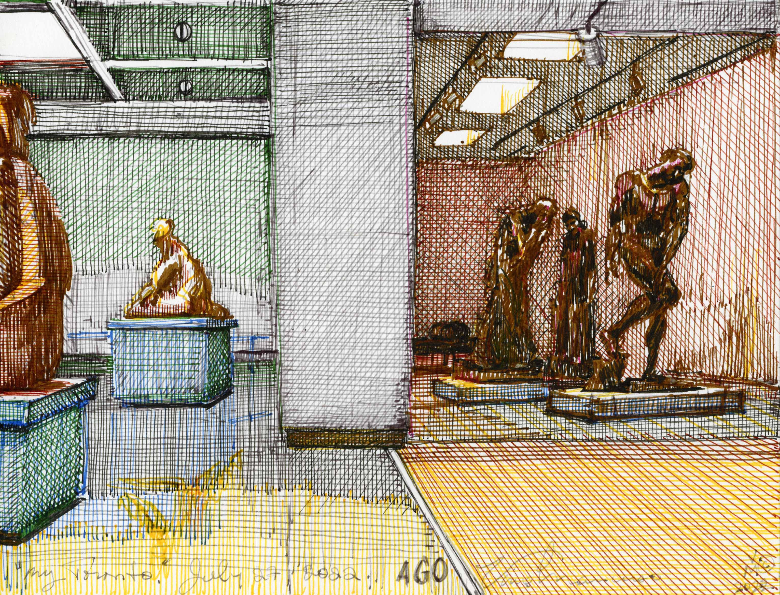 AGO, 8.5X11 Inches, pen and ink and watercolour on archival paper, 2022.
