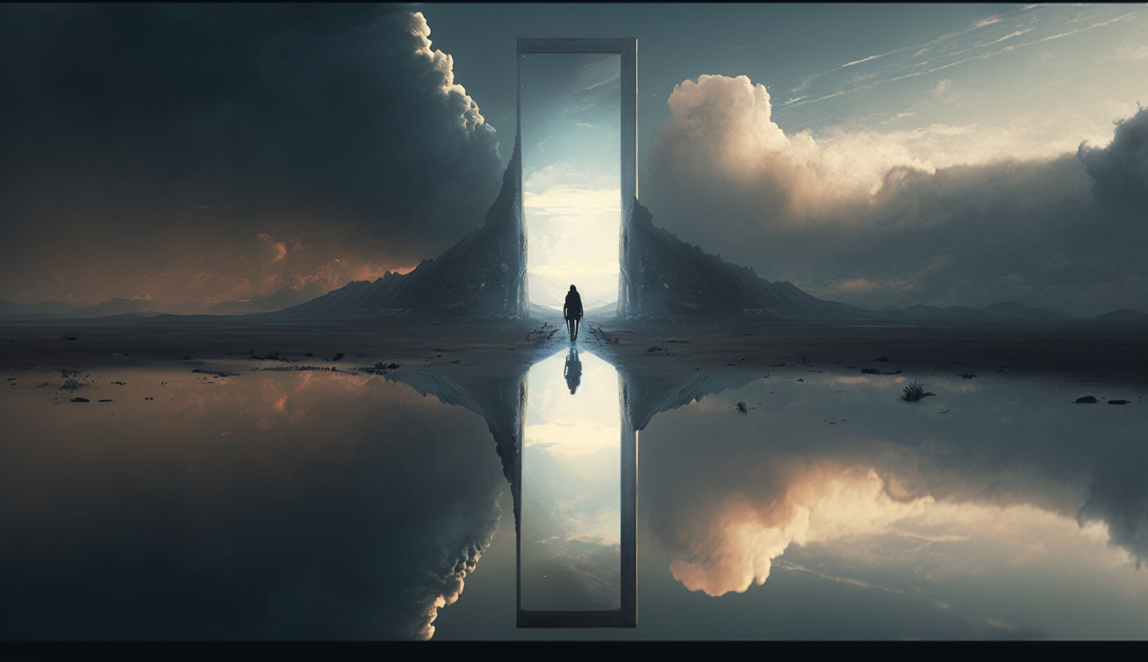 ArtStation AI / Endless Mirror Reflection of Humanity / Midjourney