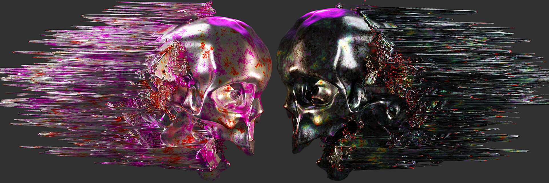 ArtStation - Abstract Skulls Artwork w/ Geo Nodes