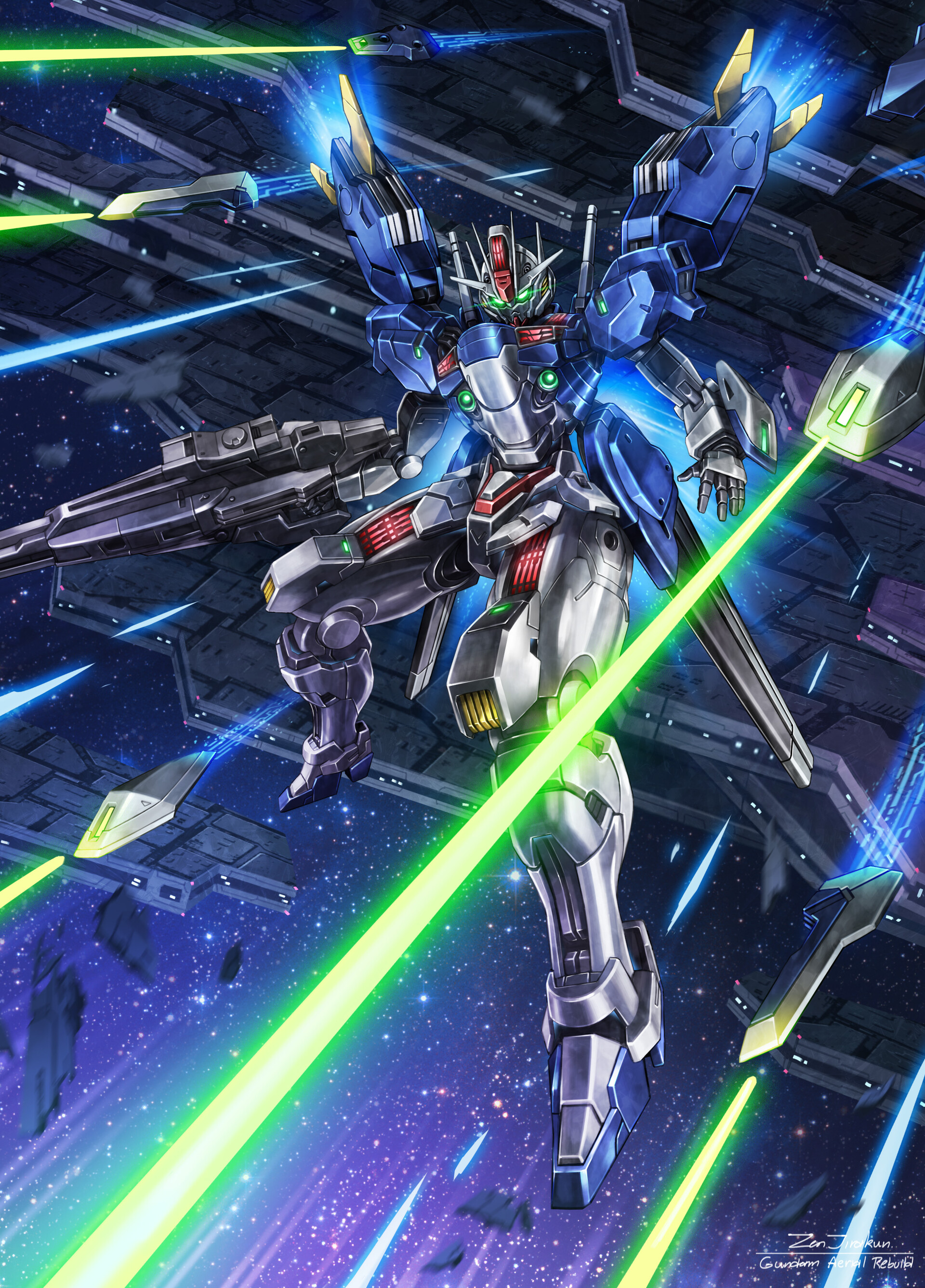 ArtStation - Gundam aerial rebuild