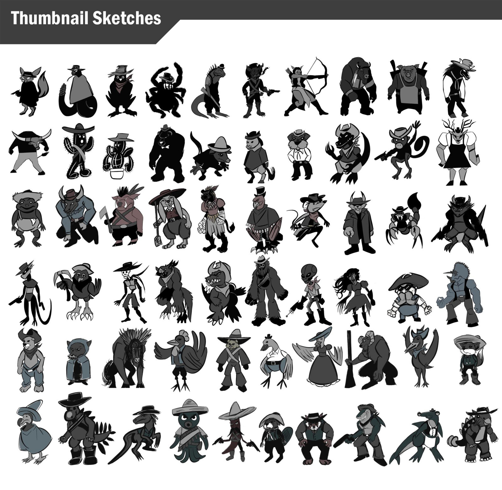 60 Thumbnail Sketches