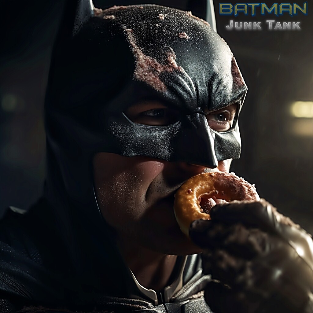 Artstation Batman Sniffing A Donut Of Justice