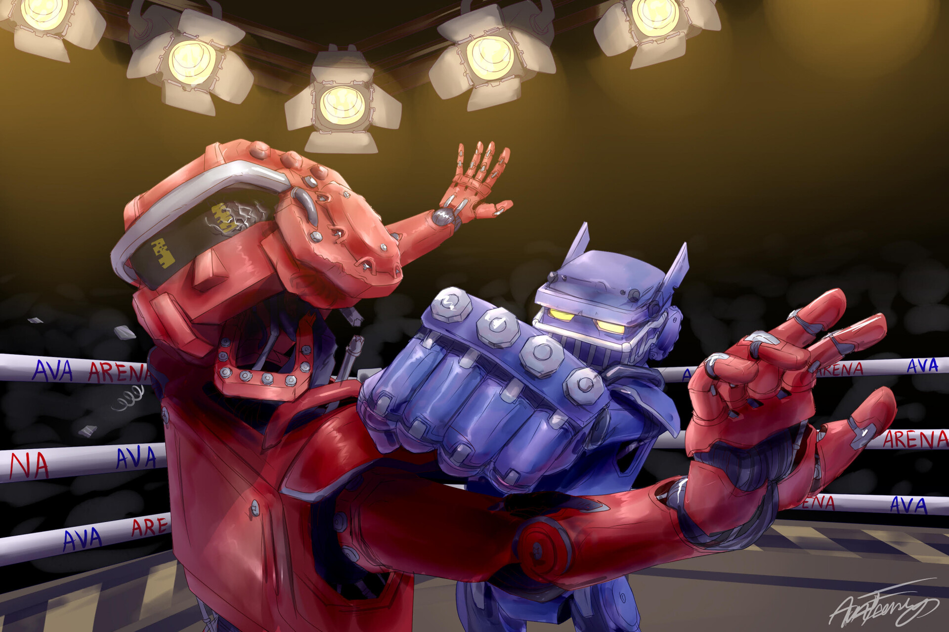 ArtStation Rock Em' Sock Em' Robots