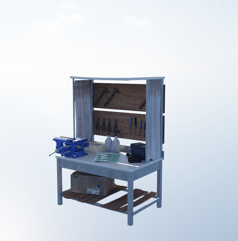 Workbench props Game Ready GTA V (inspired by Rust)