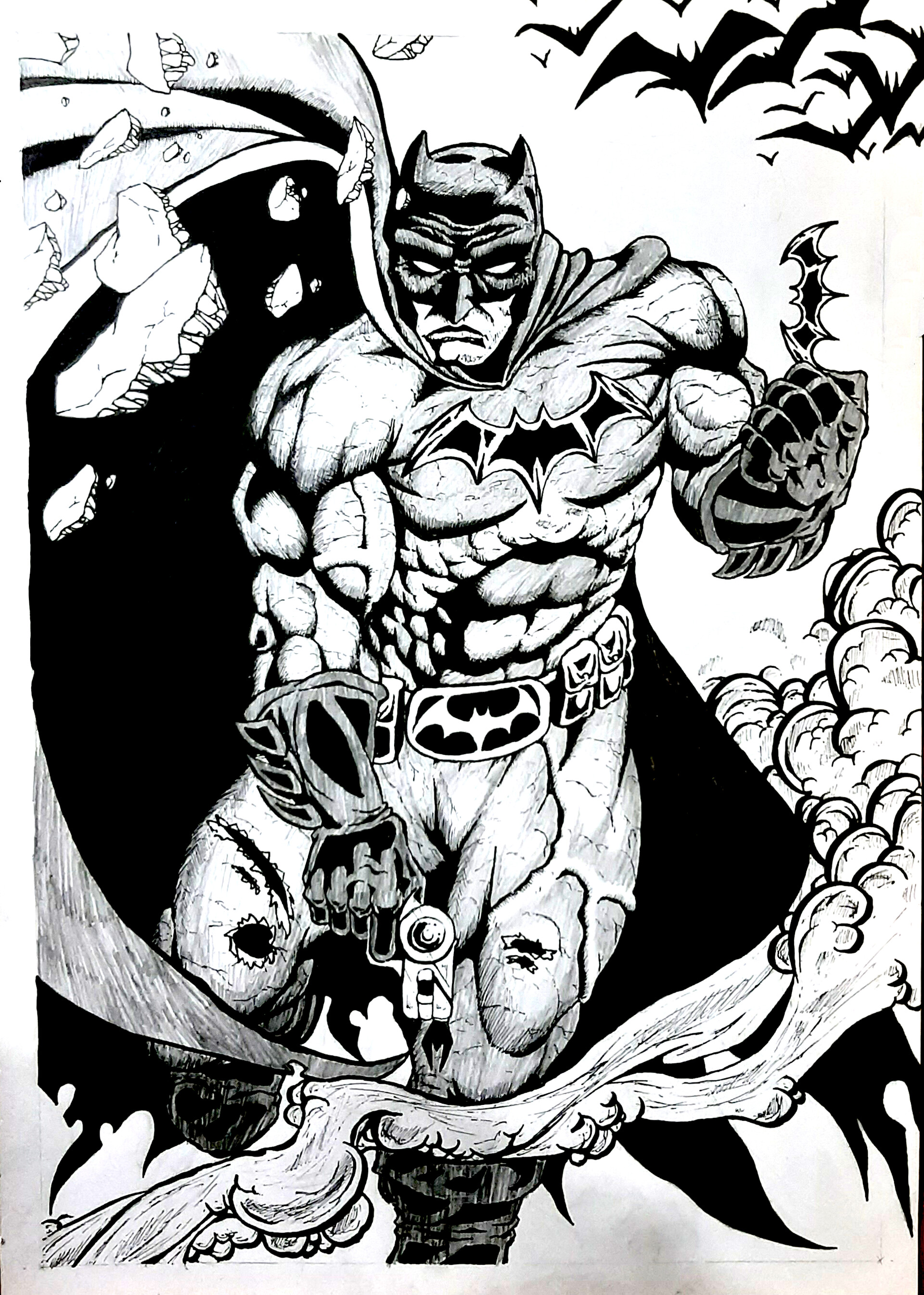 ArtStation - traditionally inked batman