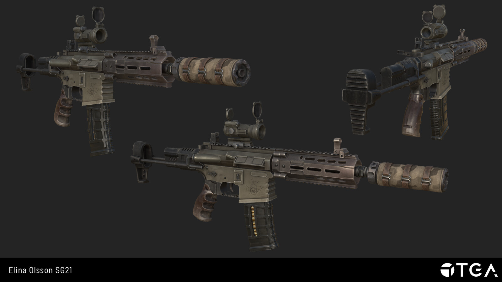 1 week texturing only in Substance Painter. AR15 model provided Leon Miksec SG18