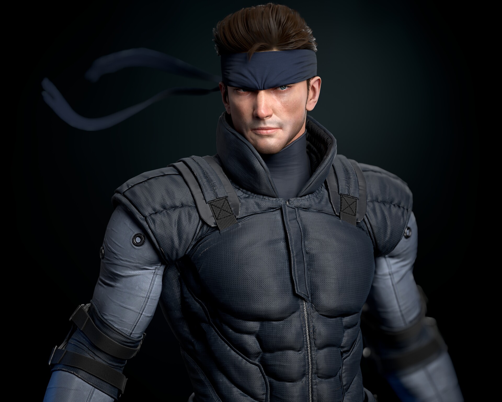 ArtStation - Kept you waiting, huh? Solid snake Fanart from Metal