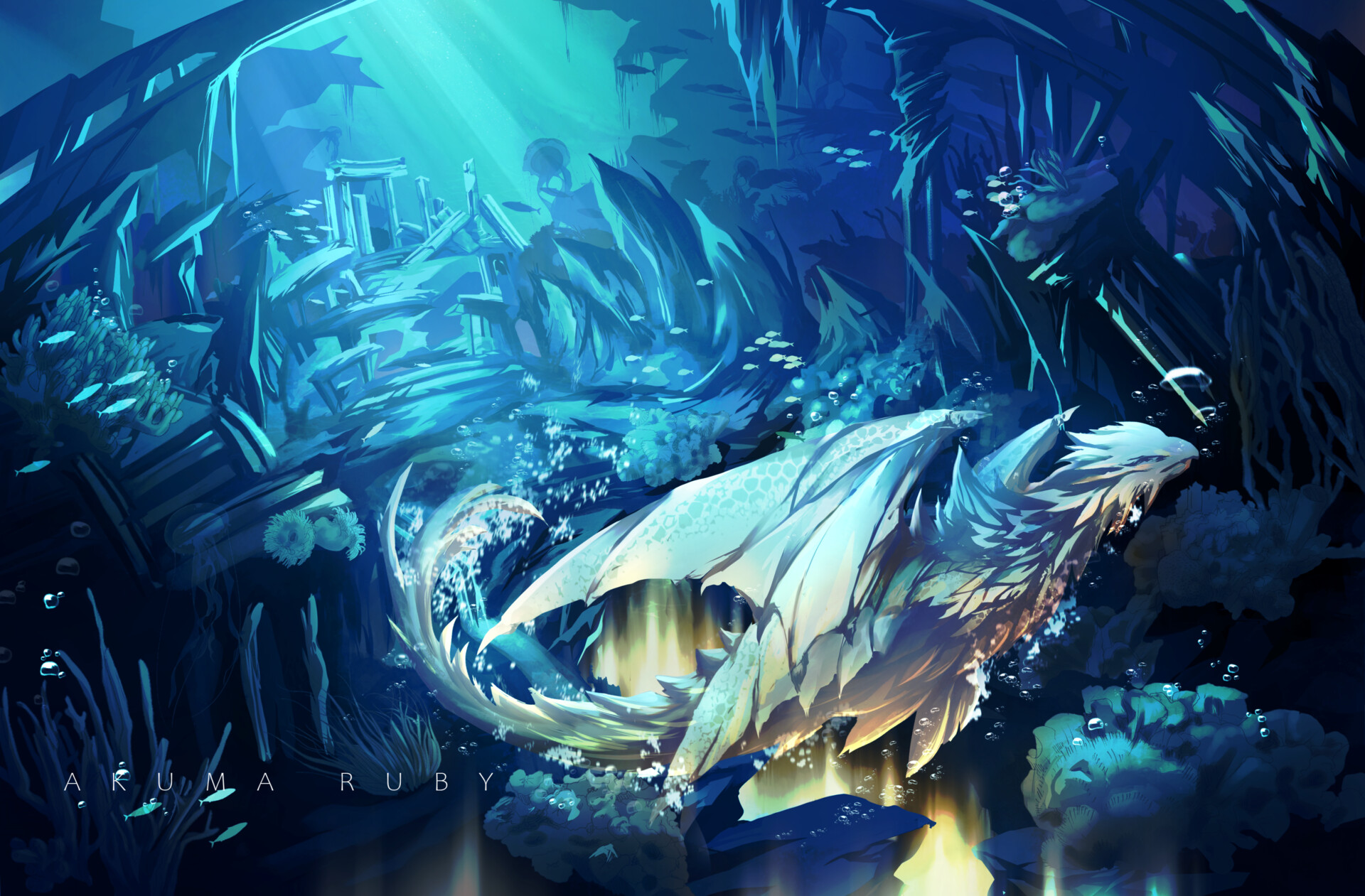 Anime Water Dragon Wallpapers  Top Free Anime Water Dragon Backgrounds   WallpaperAccess