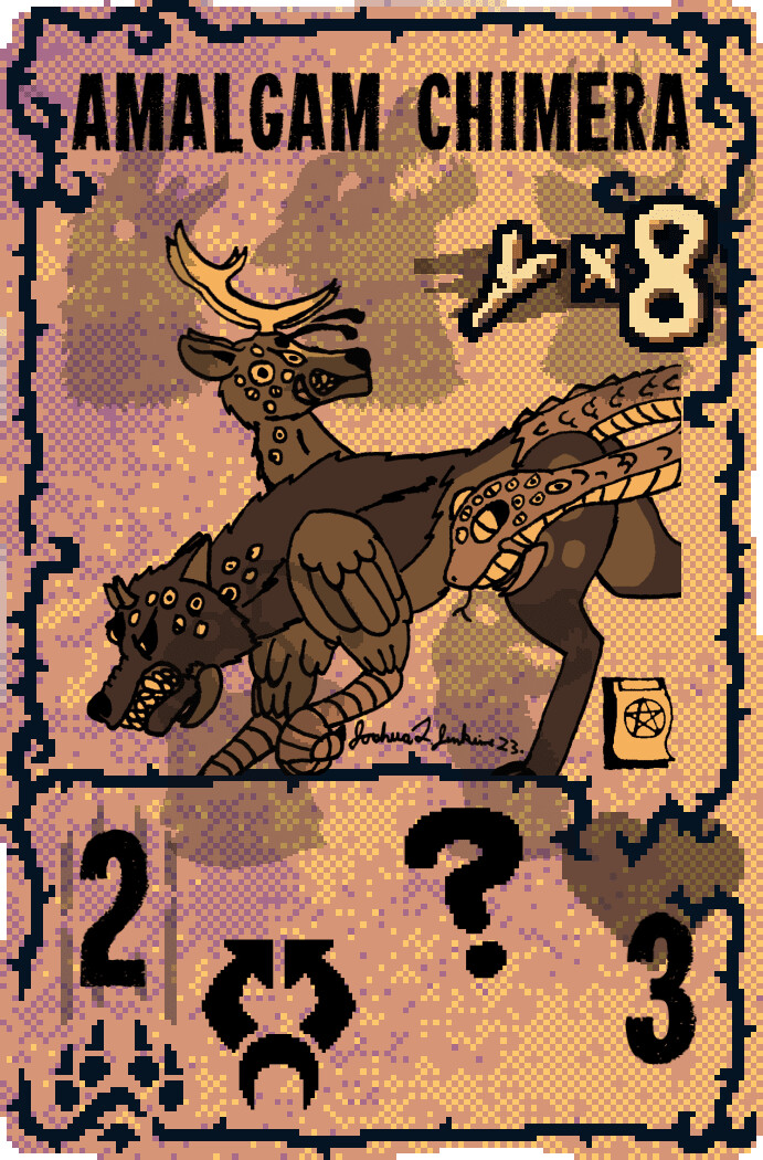 Joshua T Jenkins Inscryption Fan Creature Amalgam Chimera