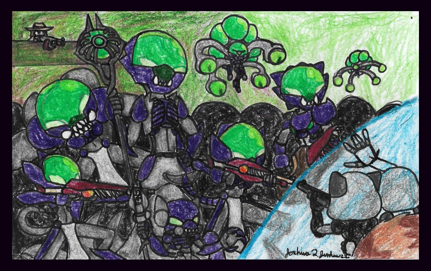 ArtStation - Alien Invaders Fighting Ryoko and Aiko