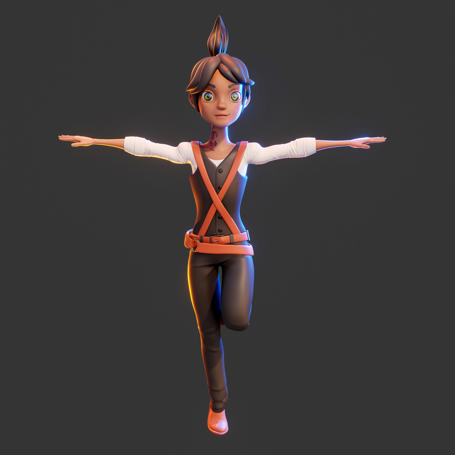 ArtStation - Start to rig the character's clothes - Blender 3D ...