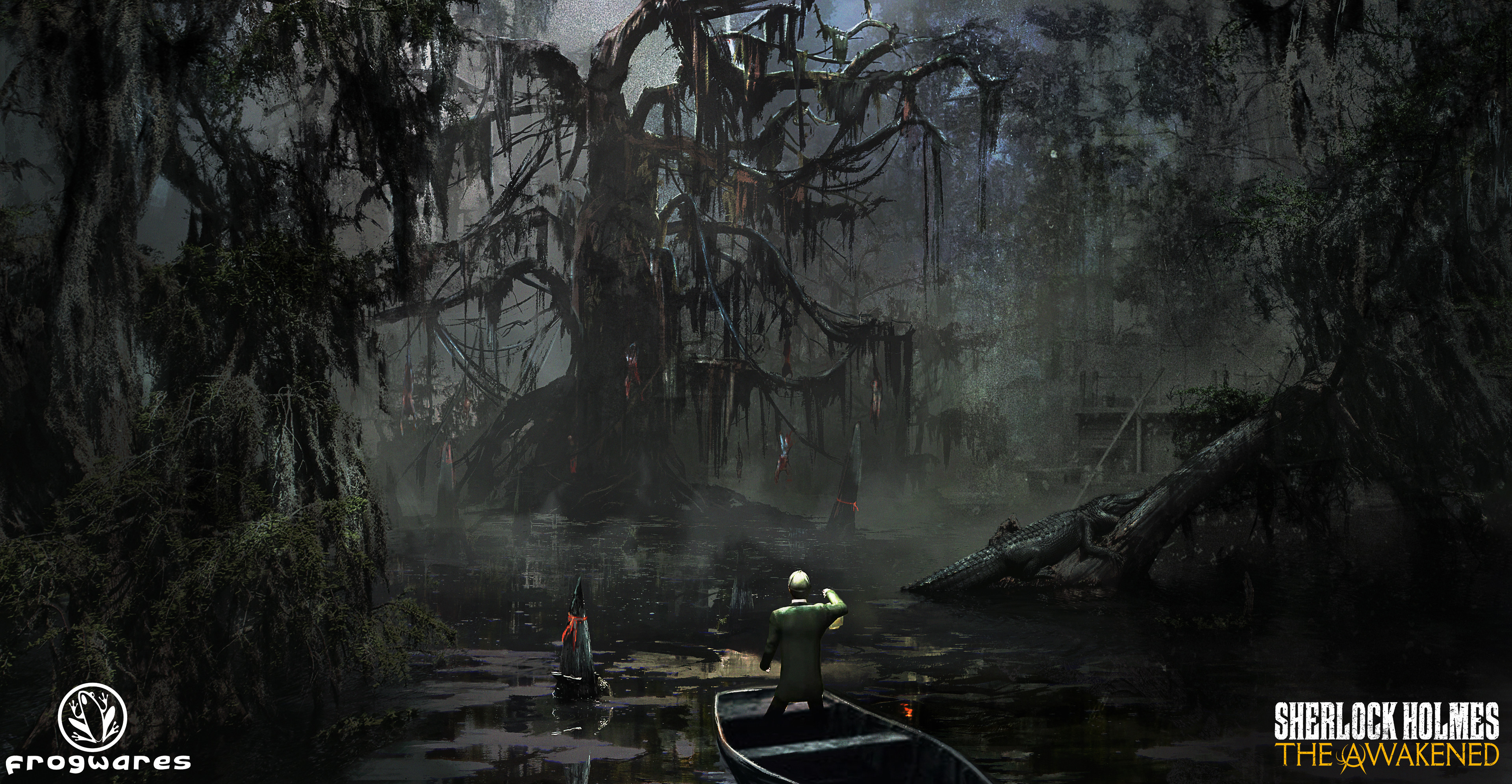 (Louisiana) Overgrown dark swamp