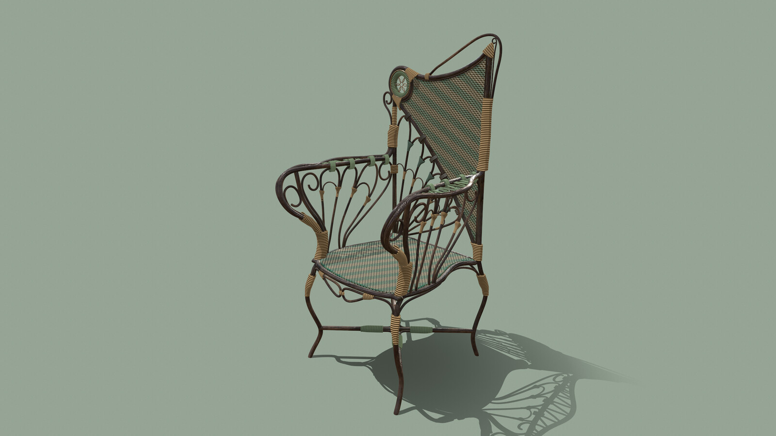 Art Nouveau Wicker Chair