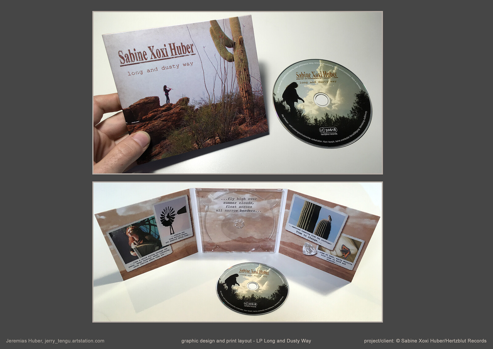 CD graphical design for Hertzblut Records