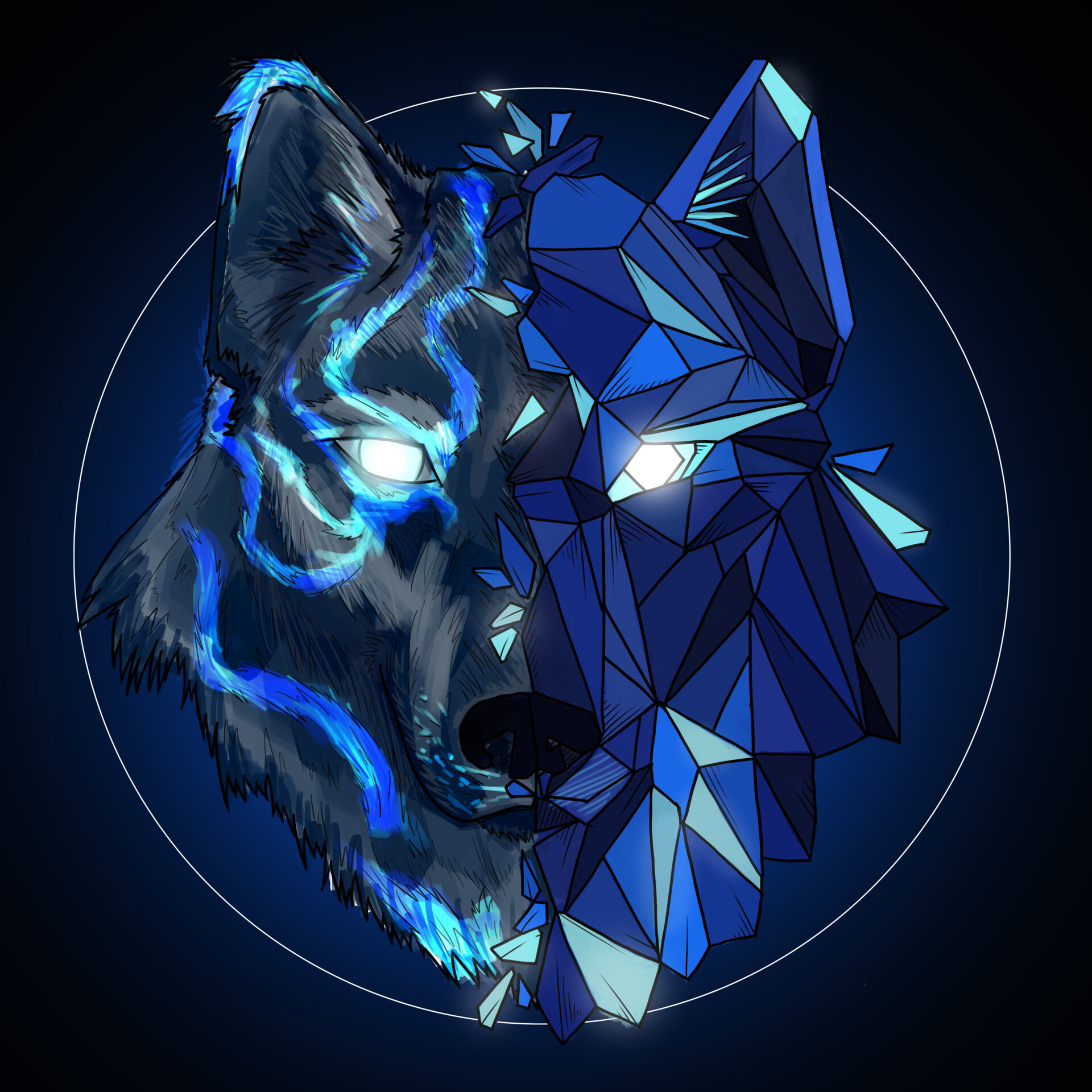 ArtStation Geo Wolf Sketch