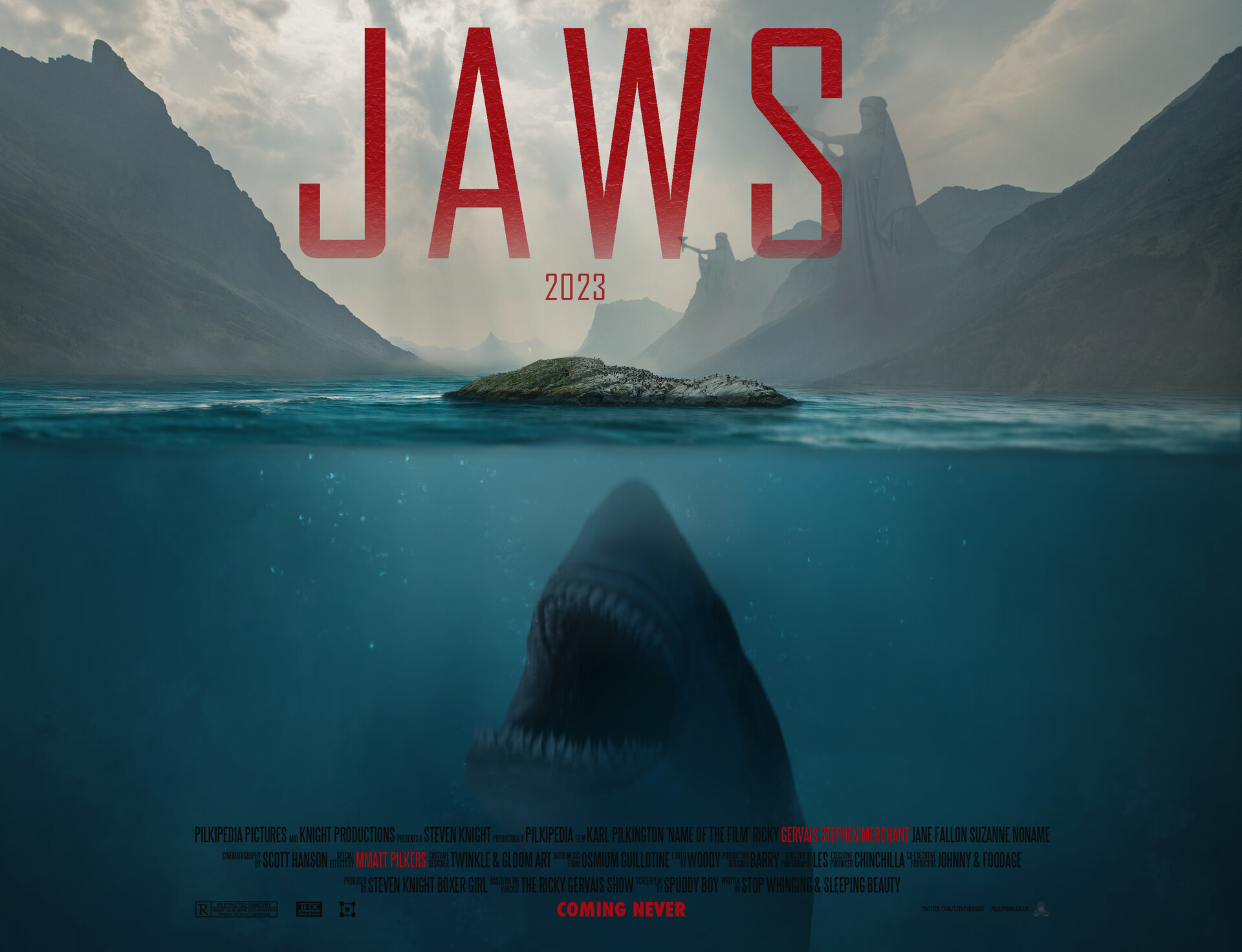 Artstation jaws poster