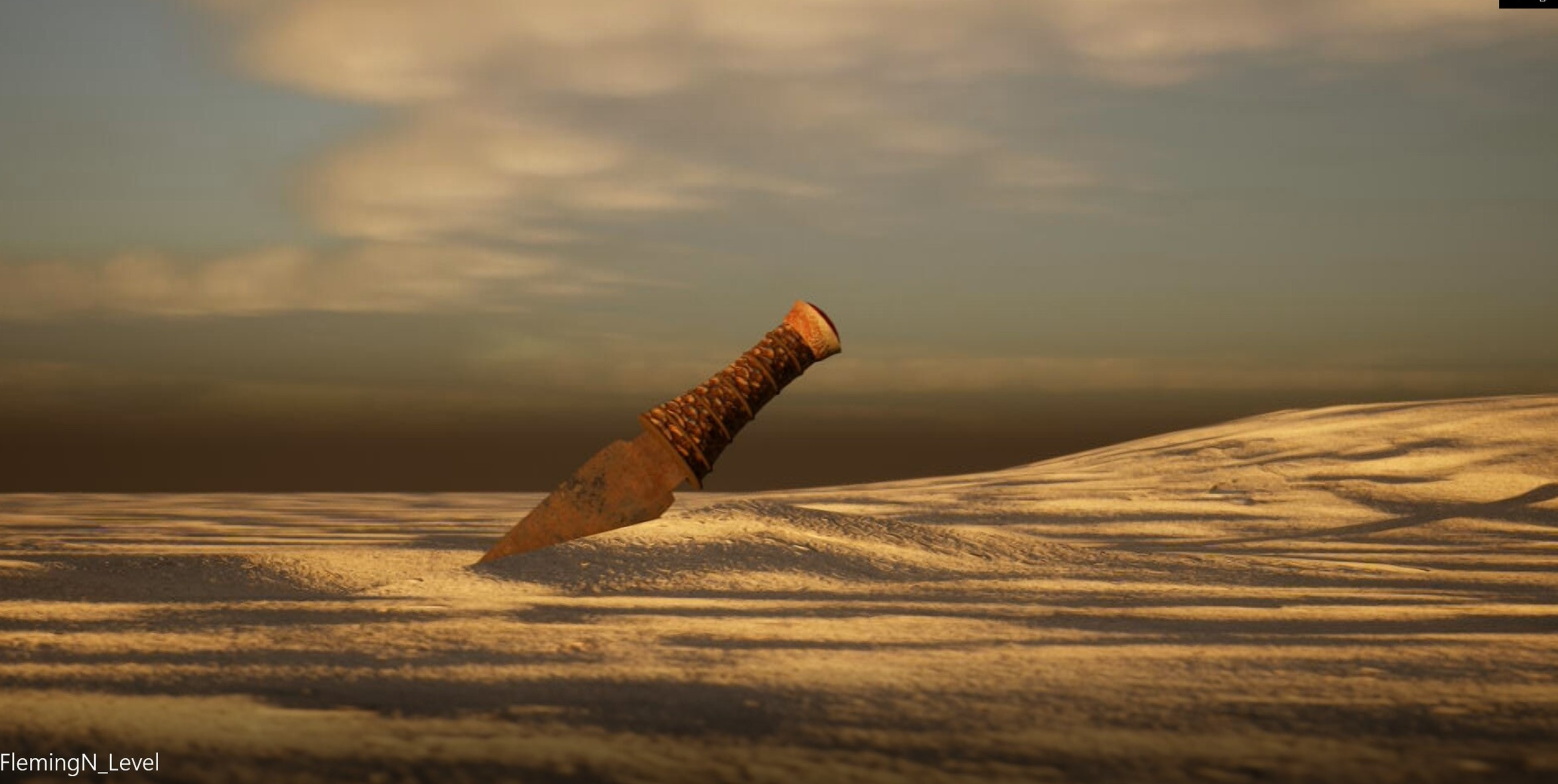 Final render of my dagger in Unreal Engine.