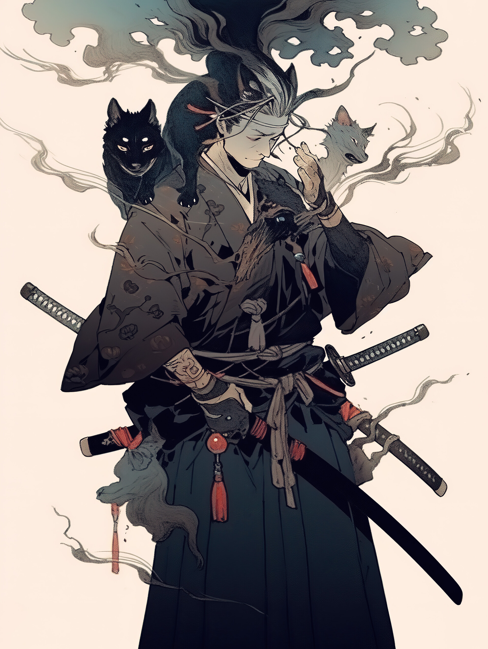 ArtStation - cool Japanese samurai by AI