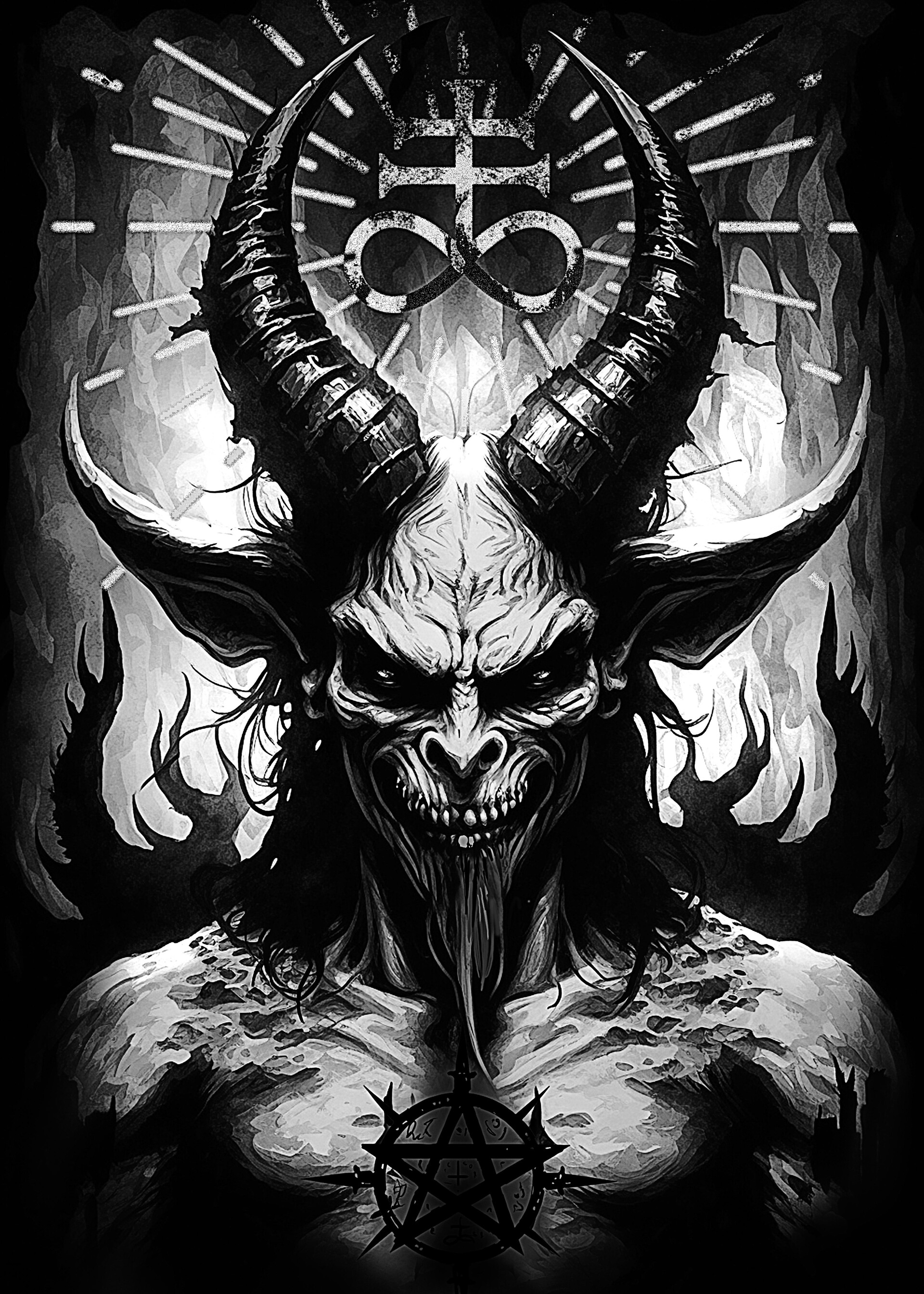 Artstation gothic occult manga devil 666 satan