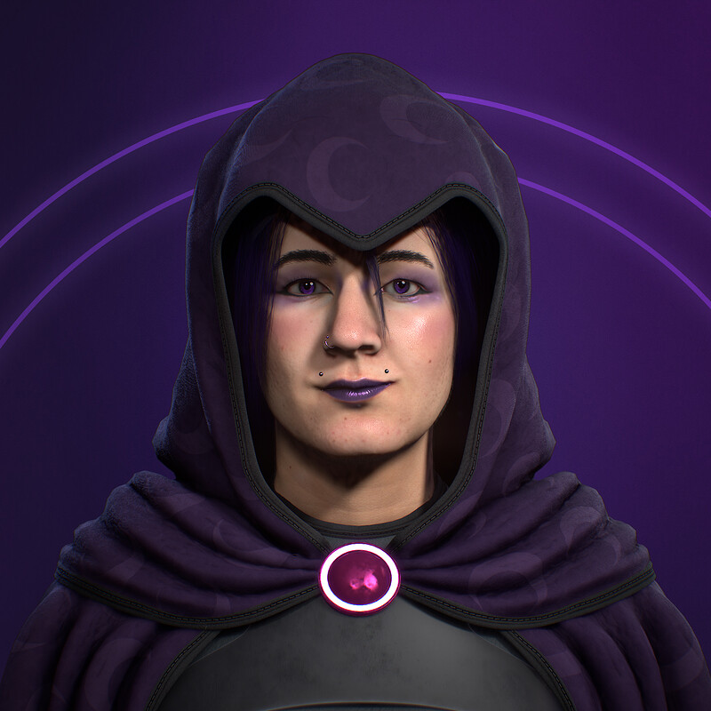 Carol as Raven from Teen Titans - Scan Study + Learning Process - Real Time