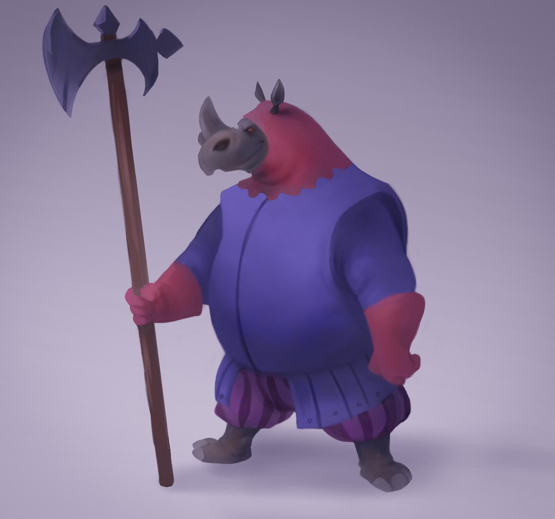 ArtStation Rhino Guard 2D Render