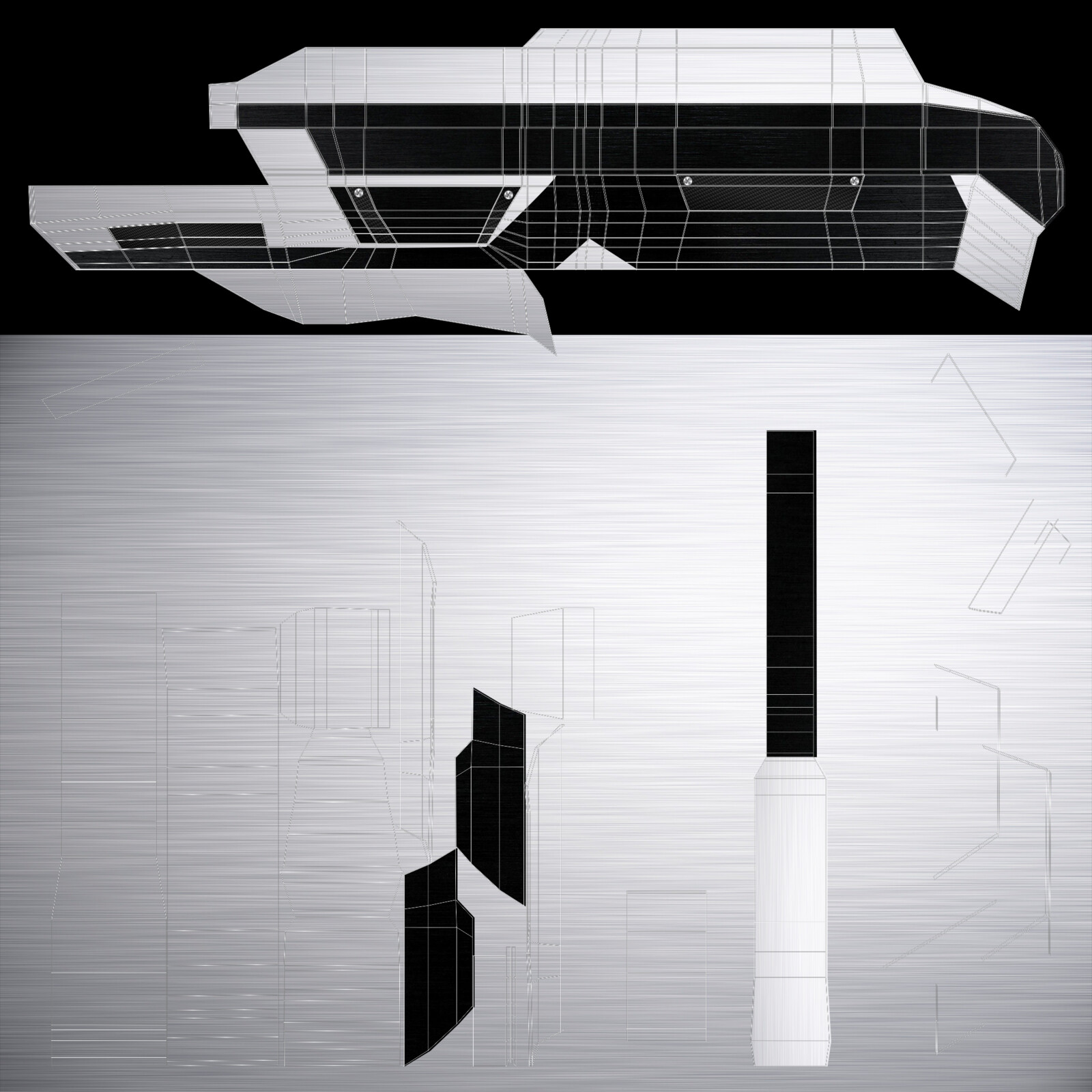 The UV Unwrap and the diffuse texture image of the body