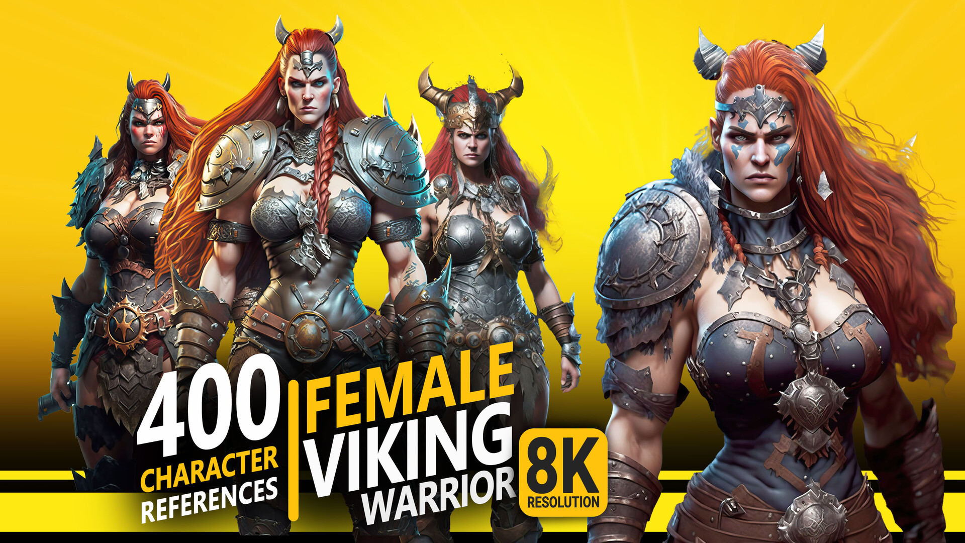 ArtStation - 400 Female Viking Warrior - Character References | 8K  Resolution