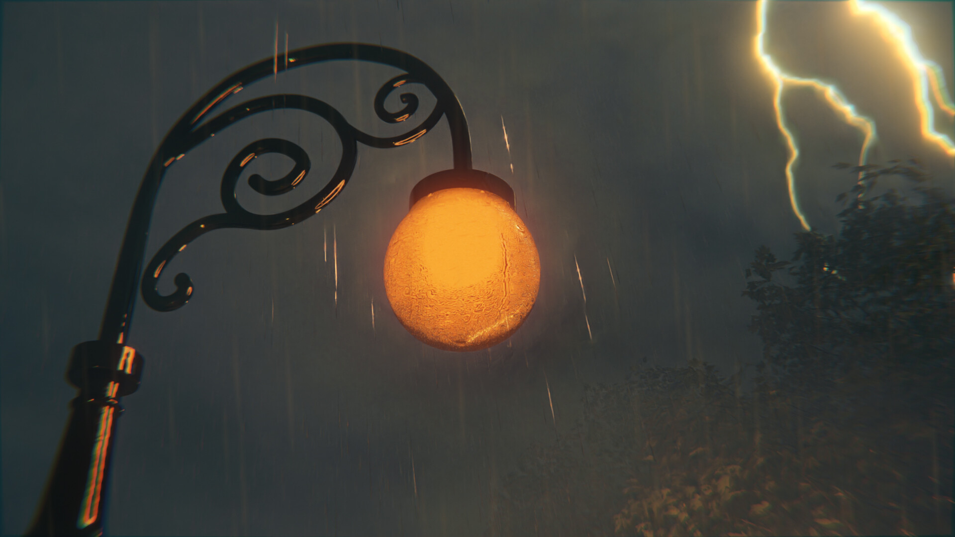 ArtStation - It's raining 3d animation scene