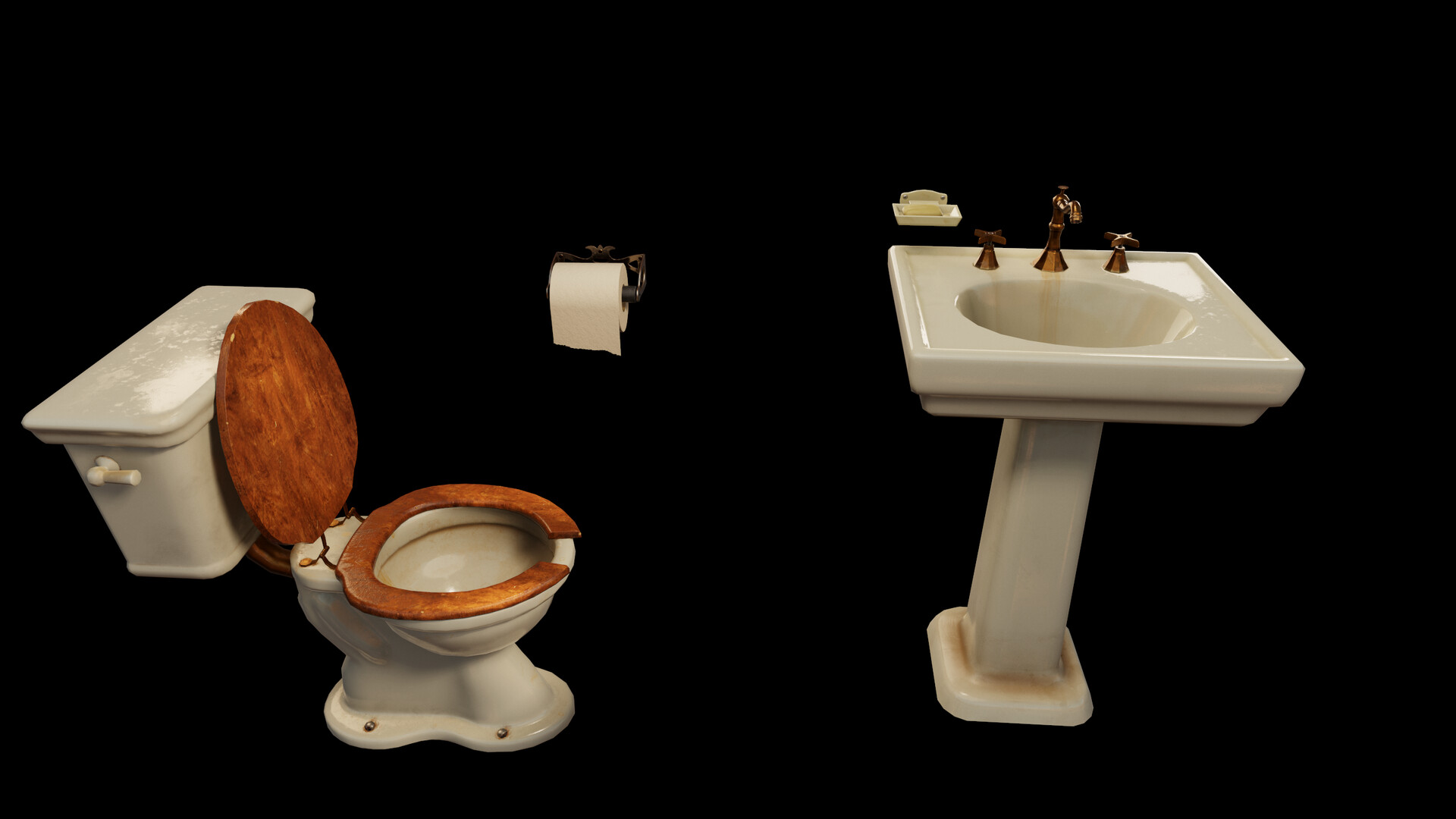 ArtStation Vintage bathroom set