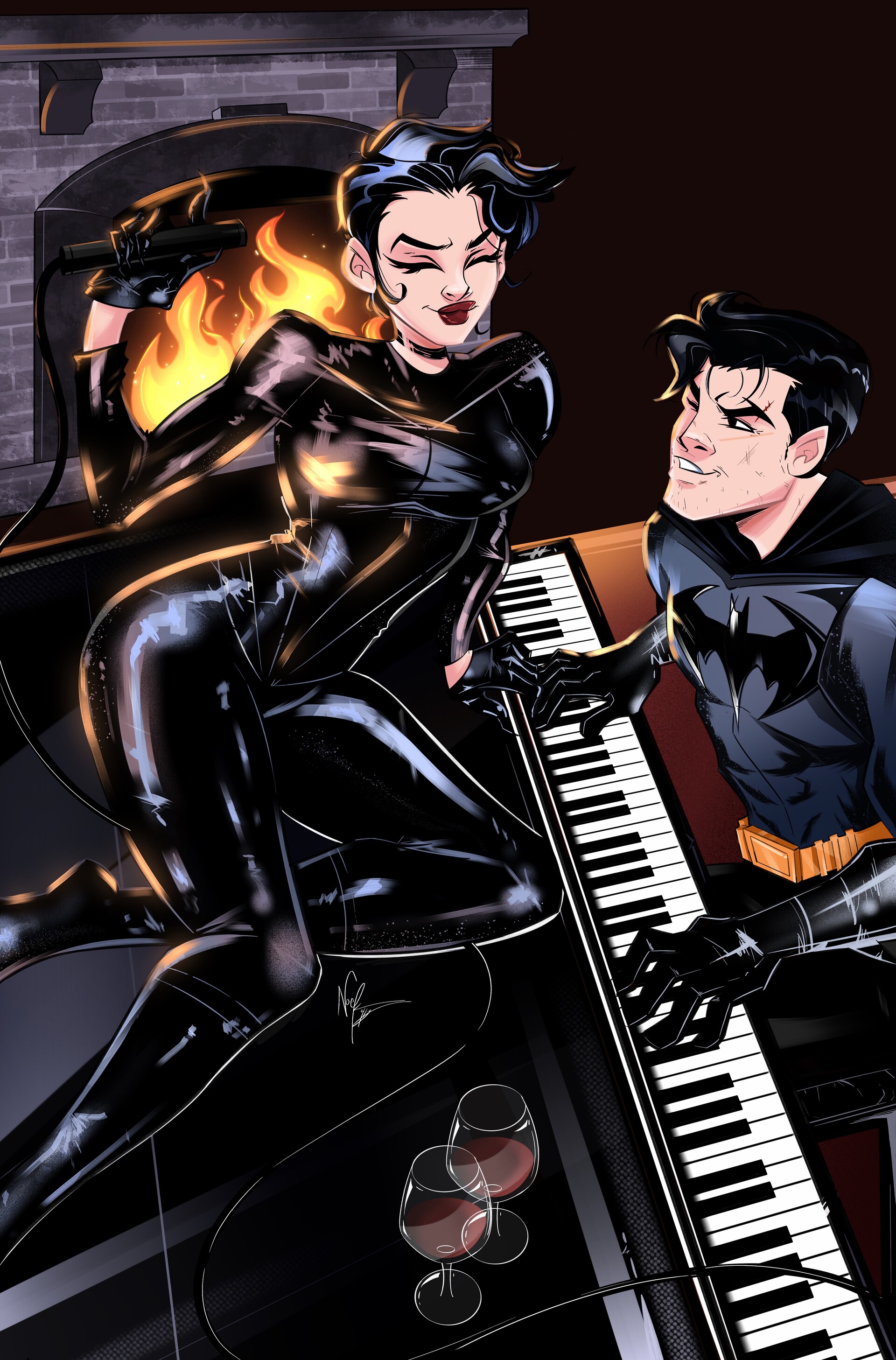 ArtStation - Selina and Bruce fan art