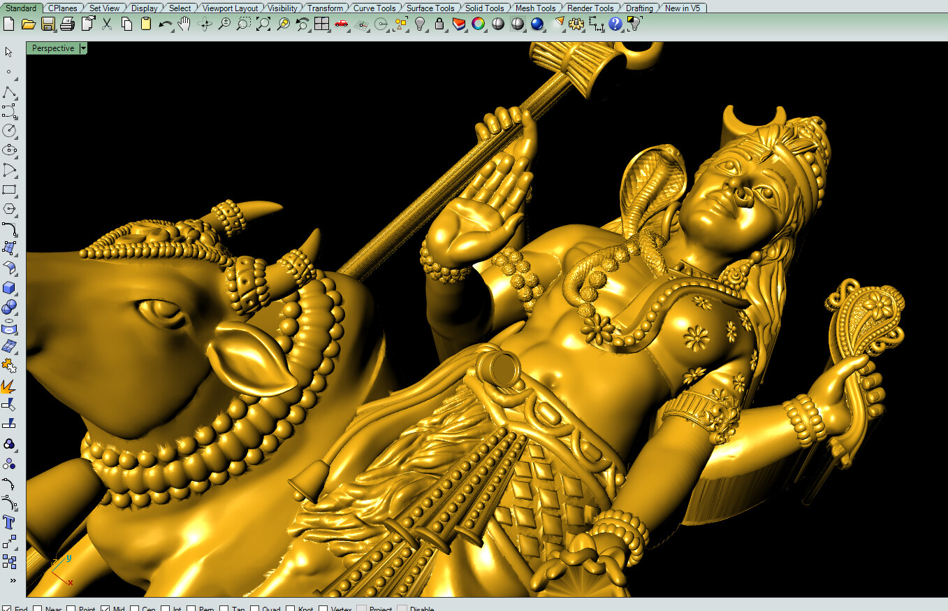 ArtStation - ardhanarishvara 3d file | ardhanareeswara pendant ...