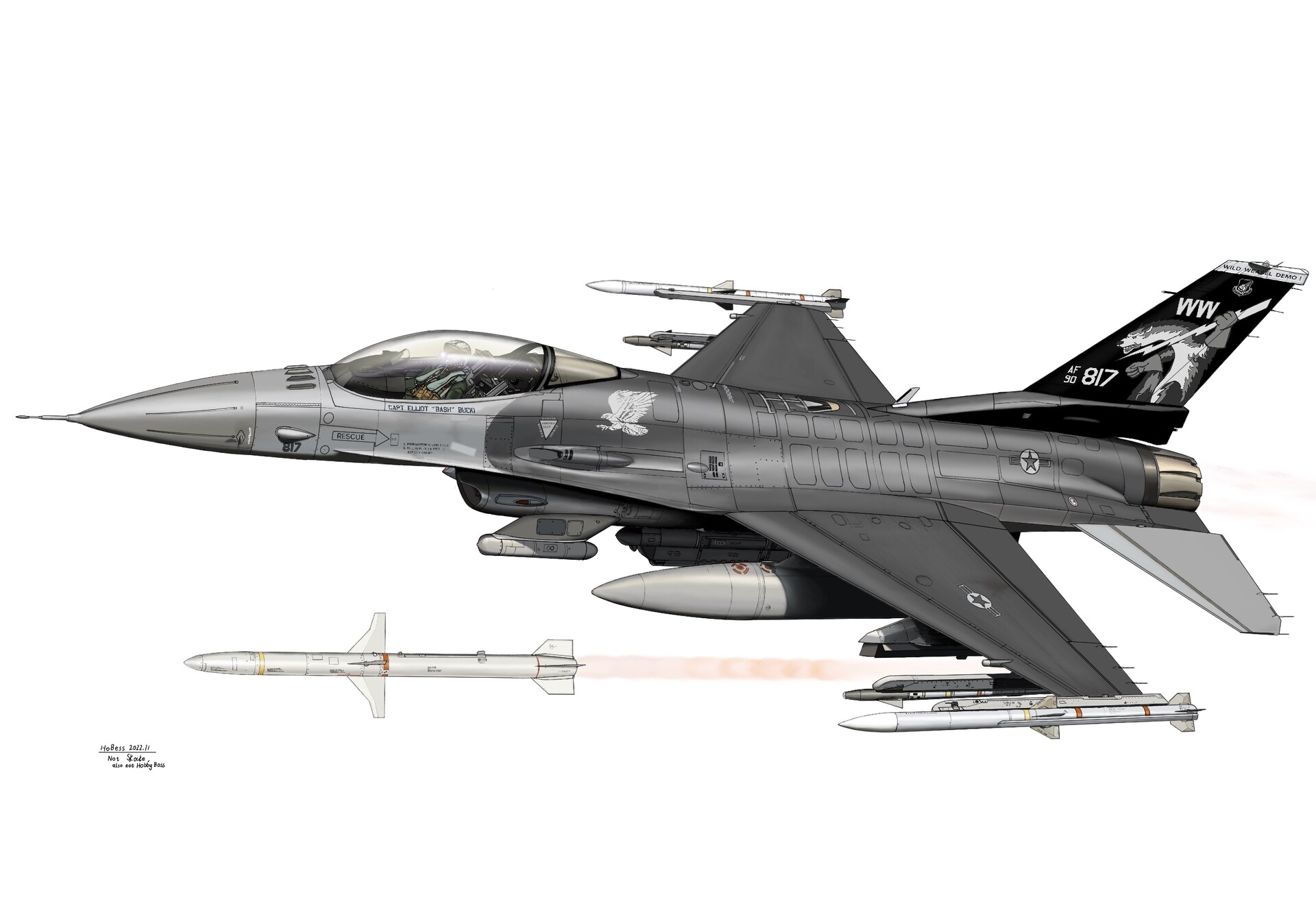 ArtStation - F-16CM Wild Weasel 2022