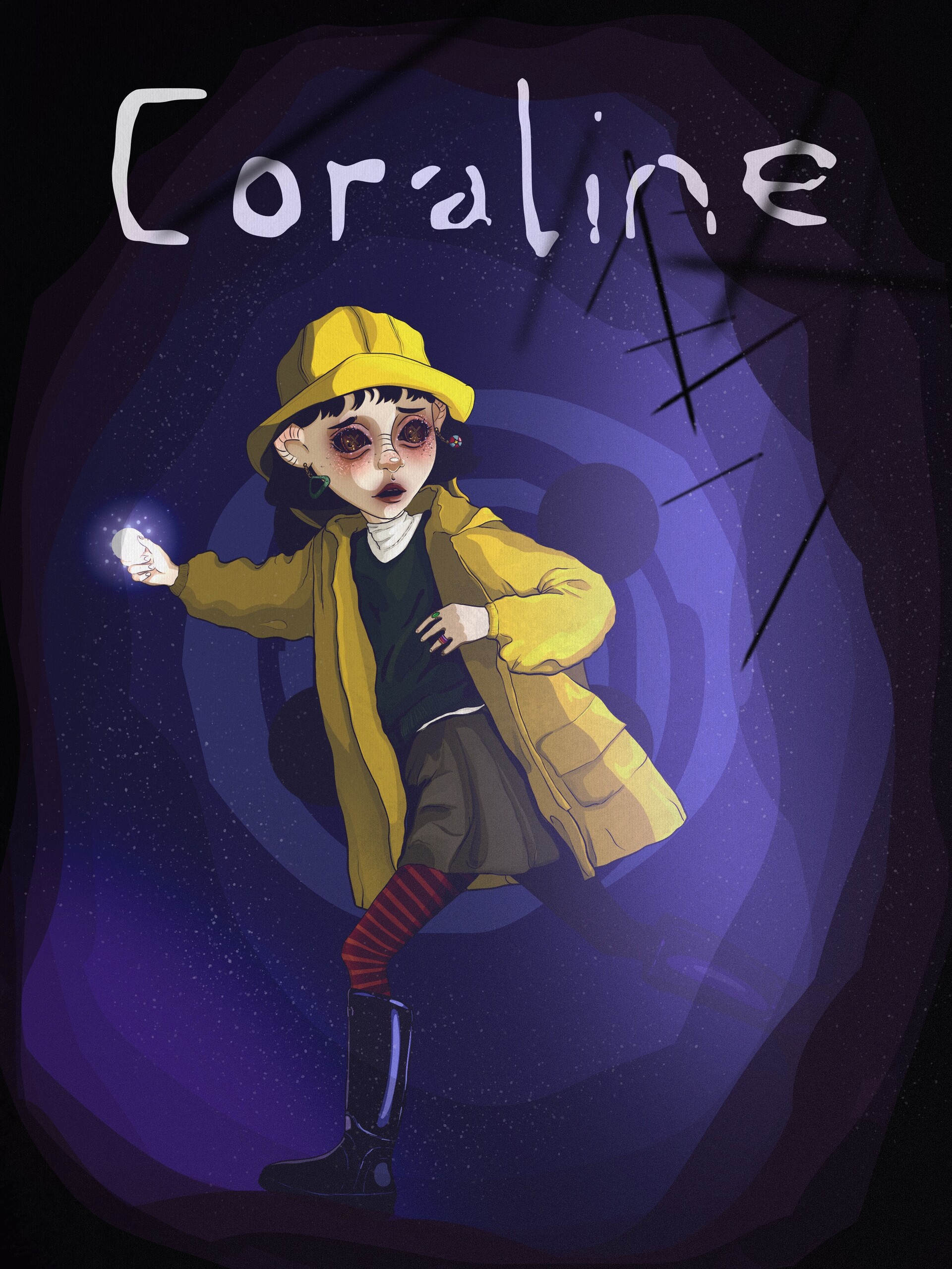 ArtStation - Coraline illustrated poster