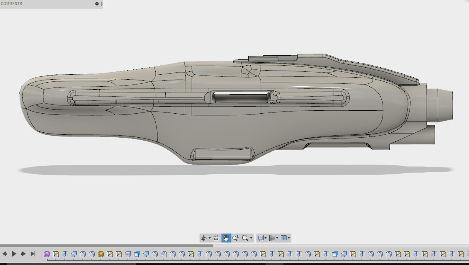 Fusion 360 spaceship modeling doodle.