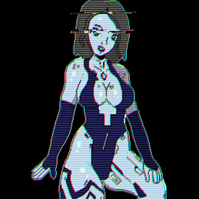 Halo Cortana Pixel Pinup
