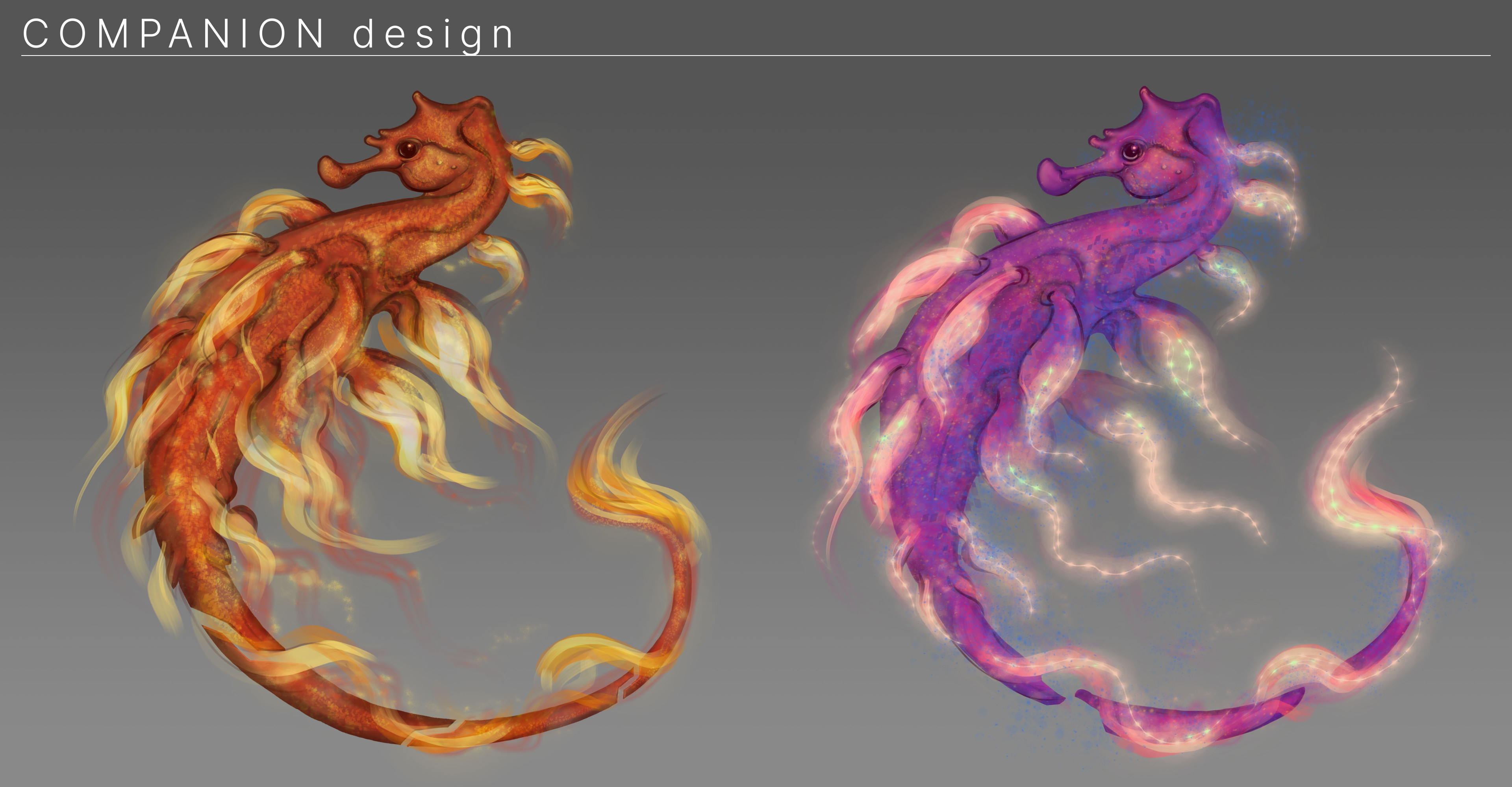 Stylised creature style/colour variants.