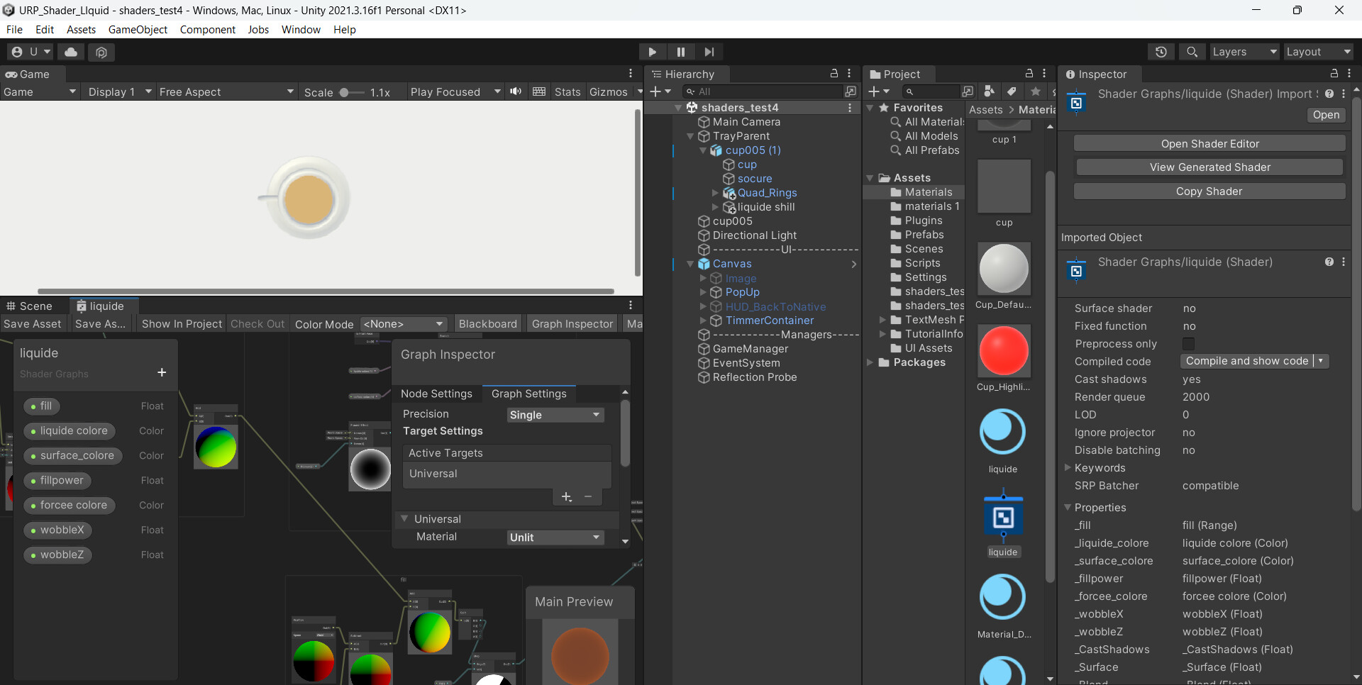 ArtStation - Unity Liquide Shader Jiggle Jiggle Effect URP