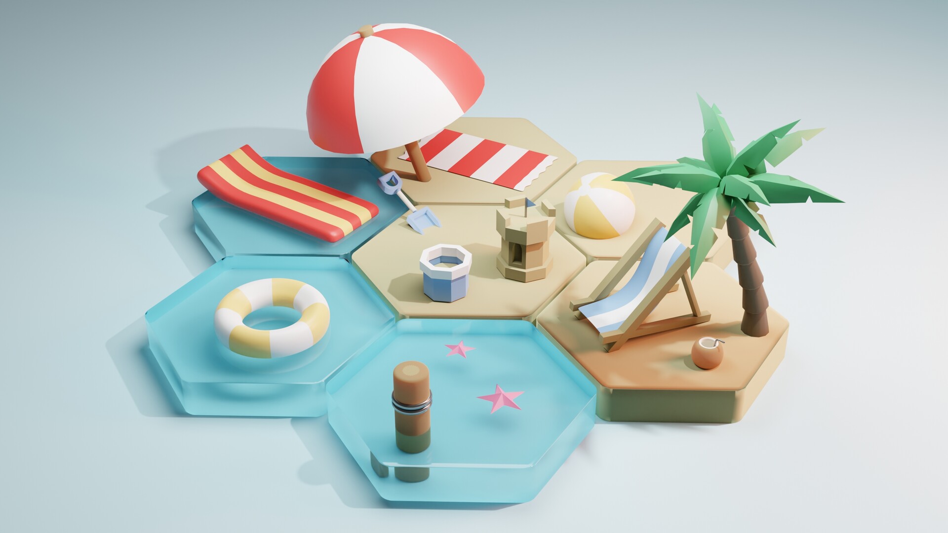 ArtStation - Summer 3D scene