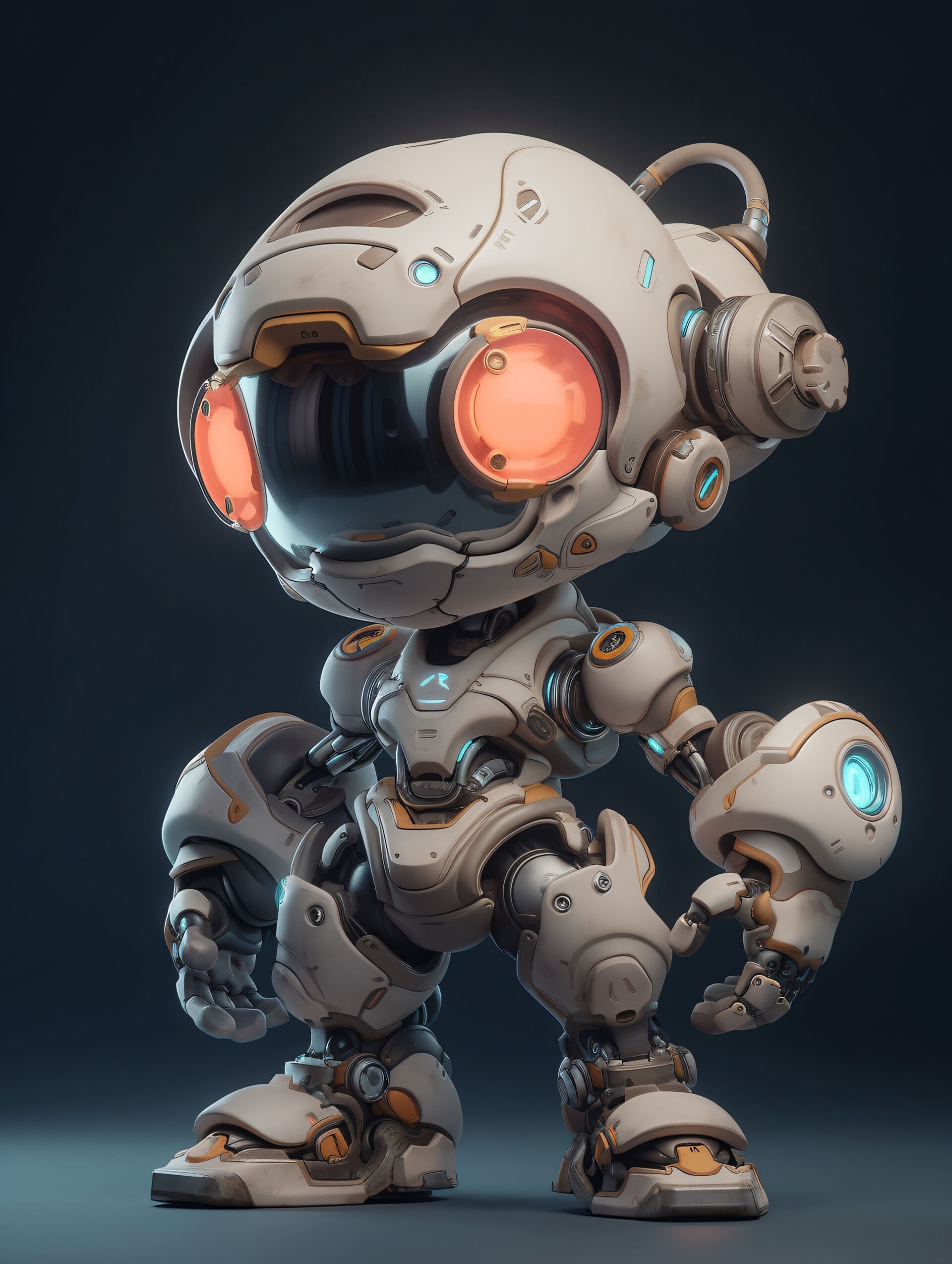 ArtStation - AI-20230420_04 LED head robots