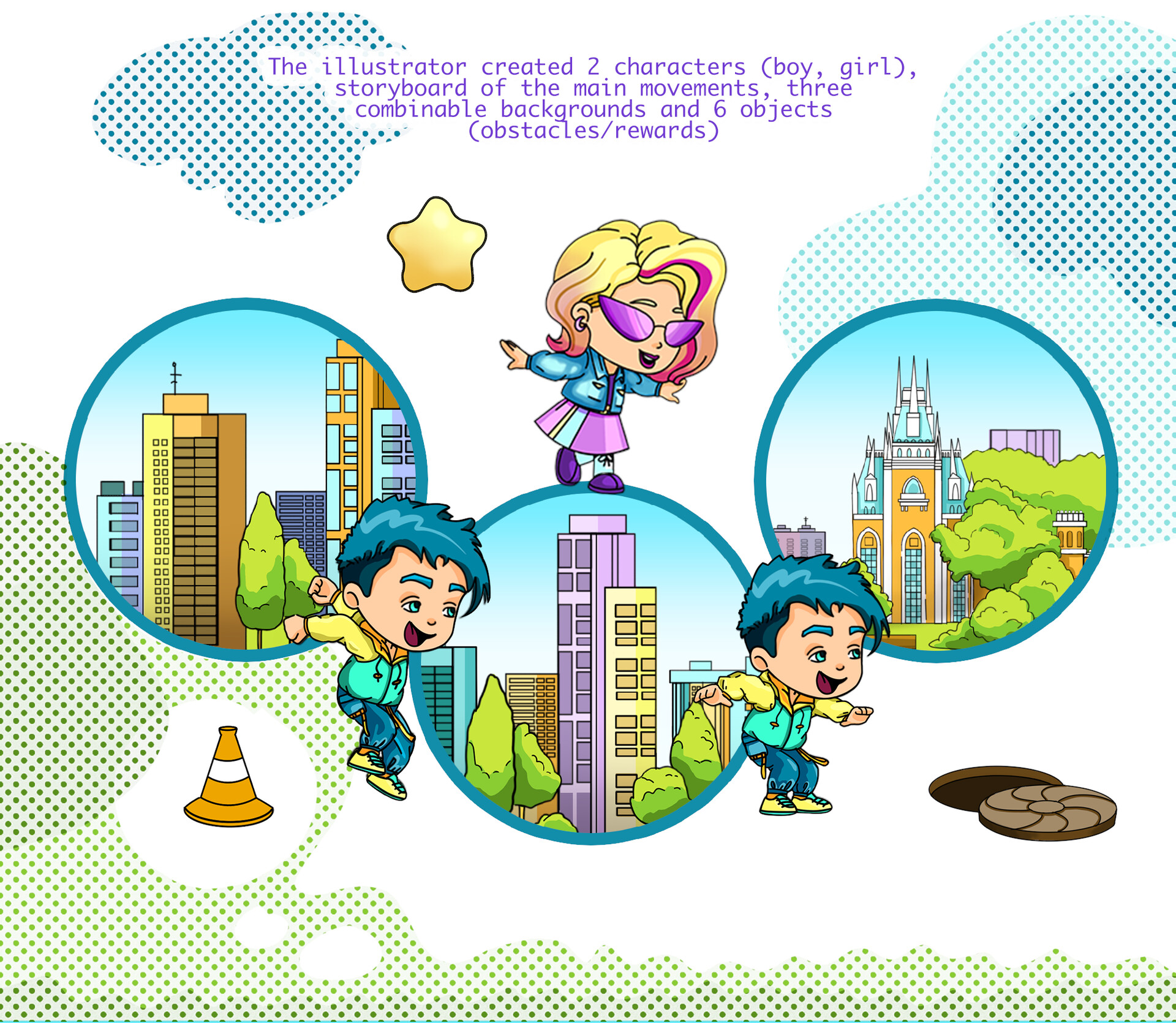 Yurina anastasia runners illustrations for the game programming course