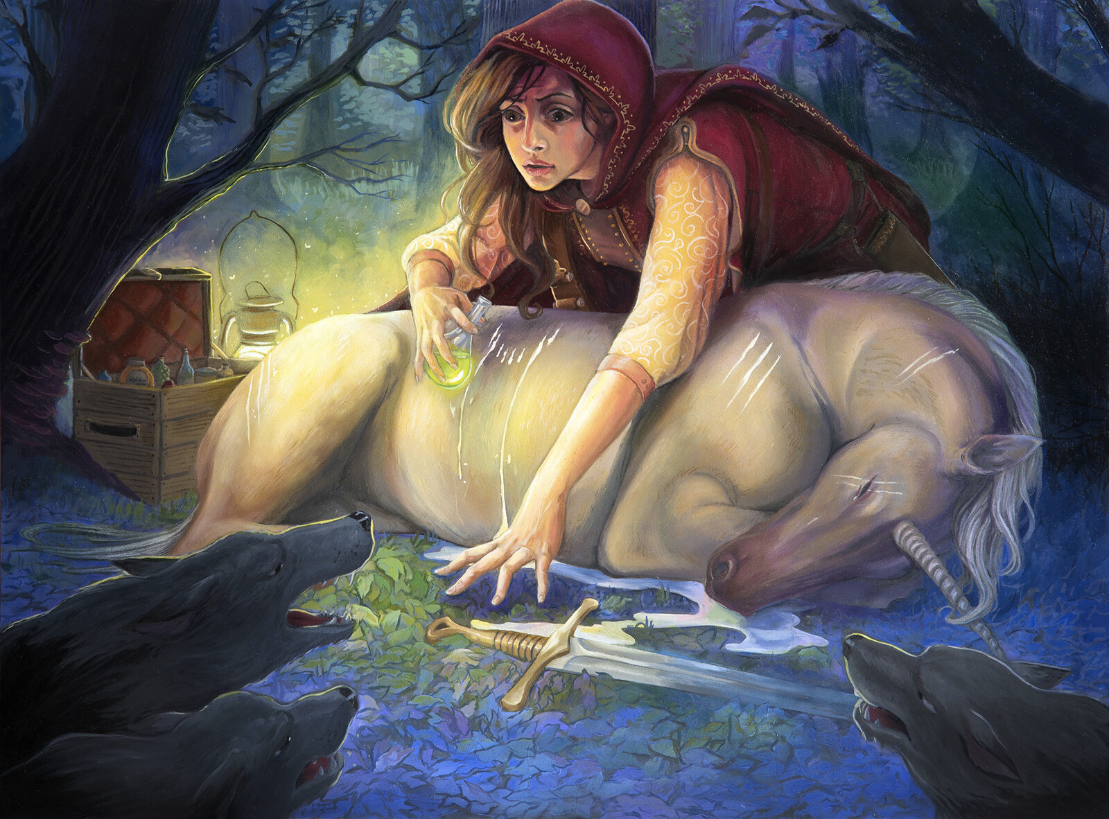 The Healer- oil paint
