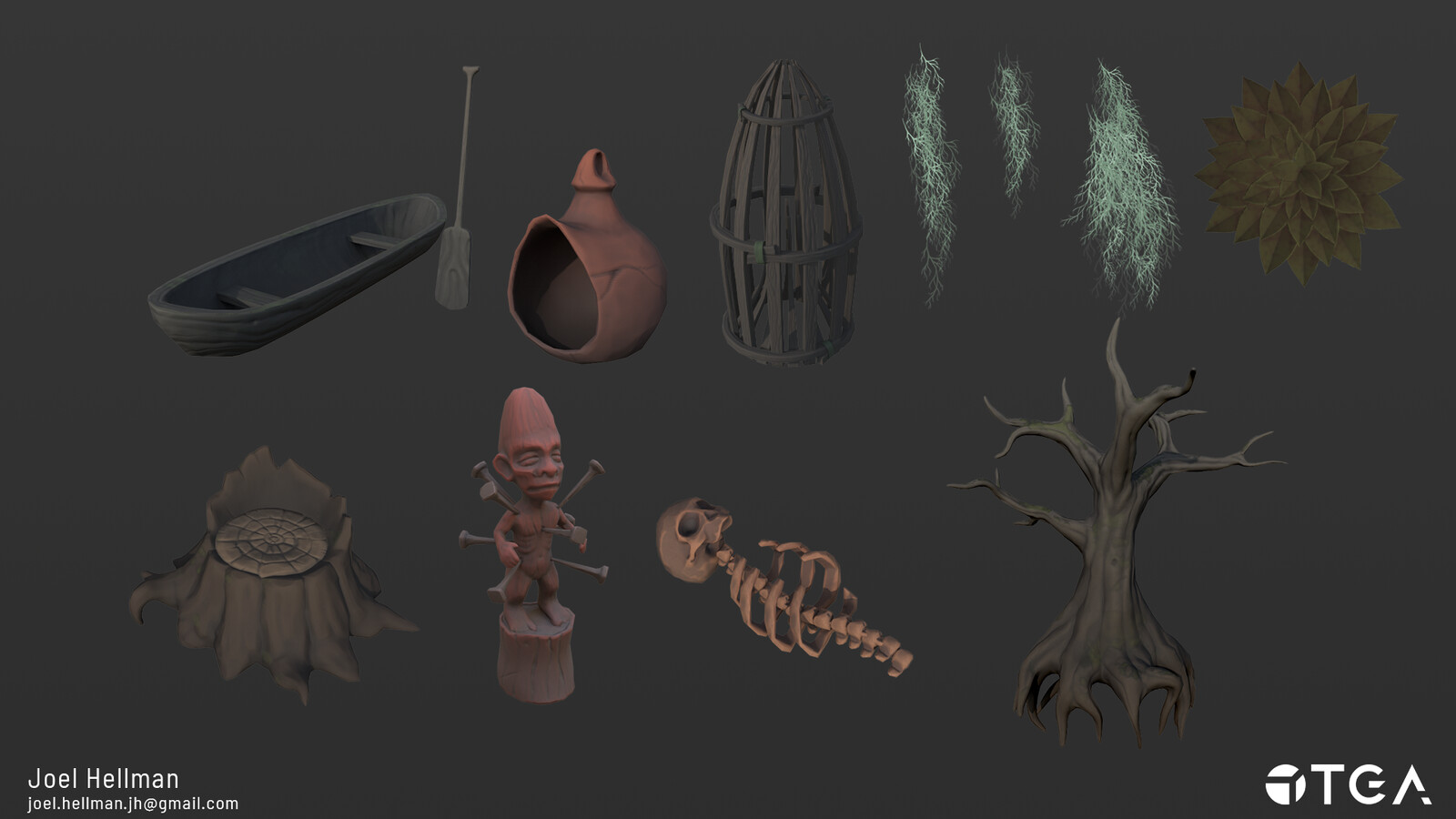 Some of the props I did for the game. 