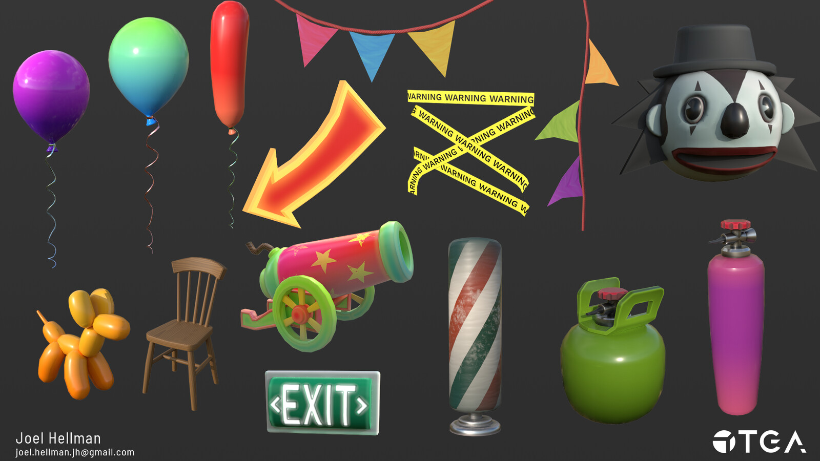Some of the assets I did for this game project. 