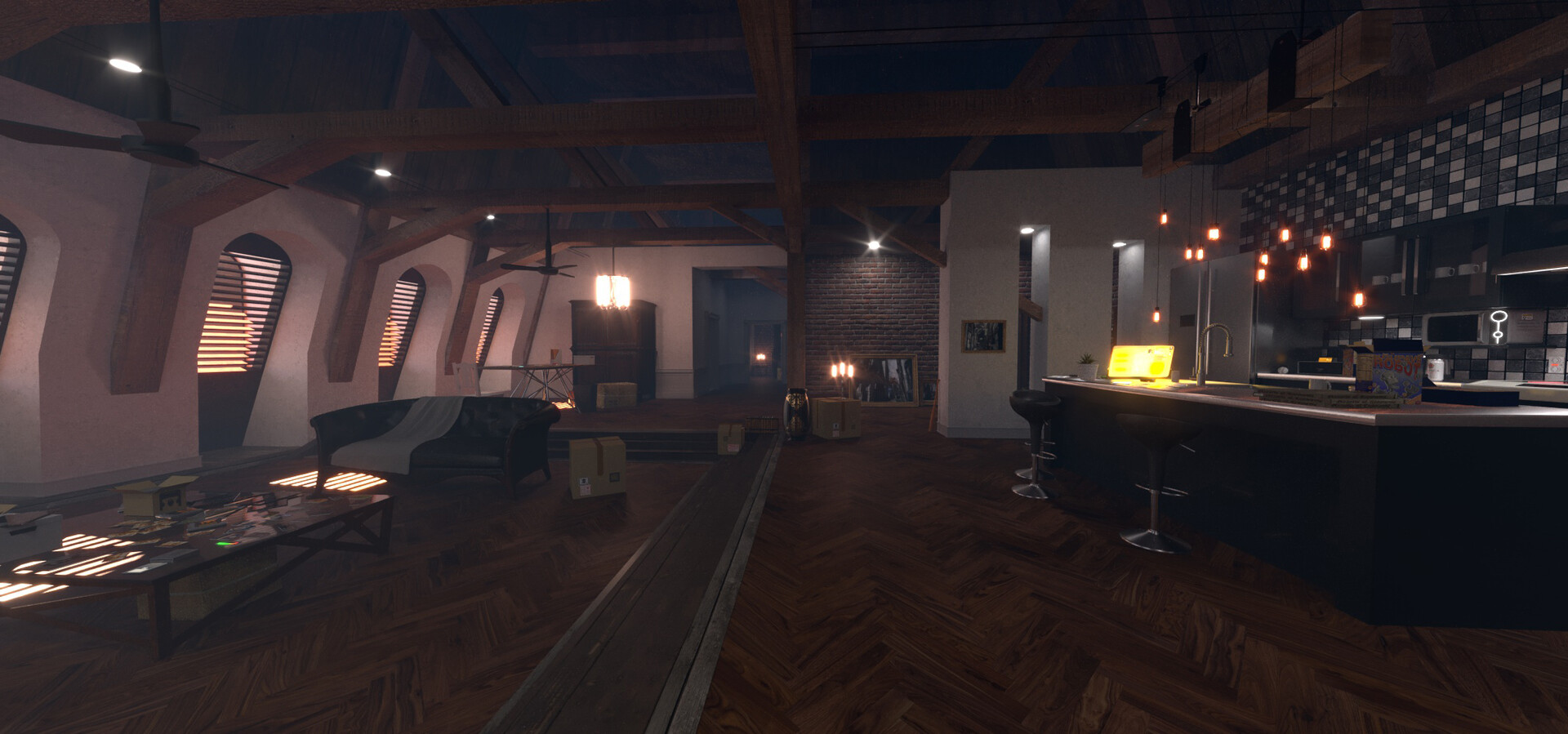 ArtStation Adam Jensen's apartment deus ex mankind divided