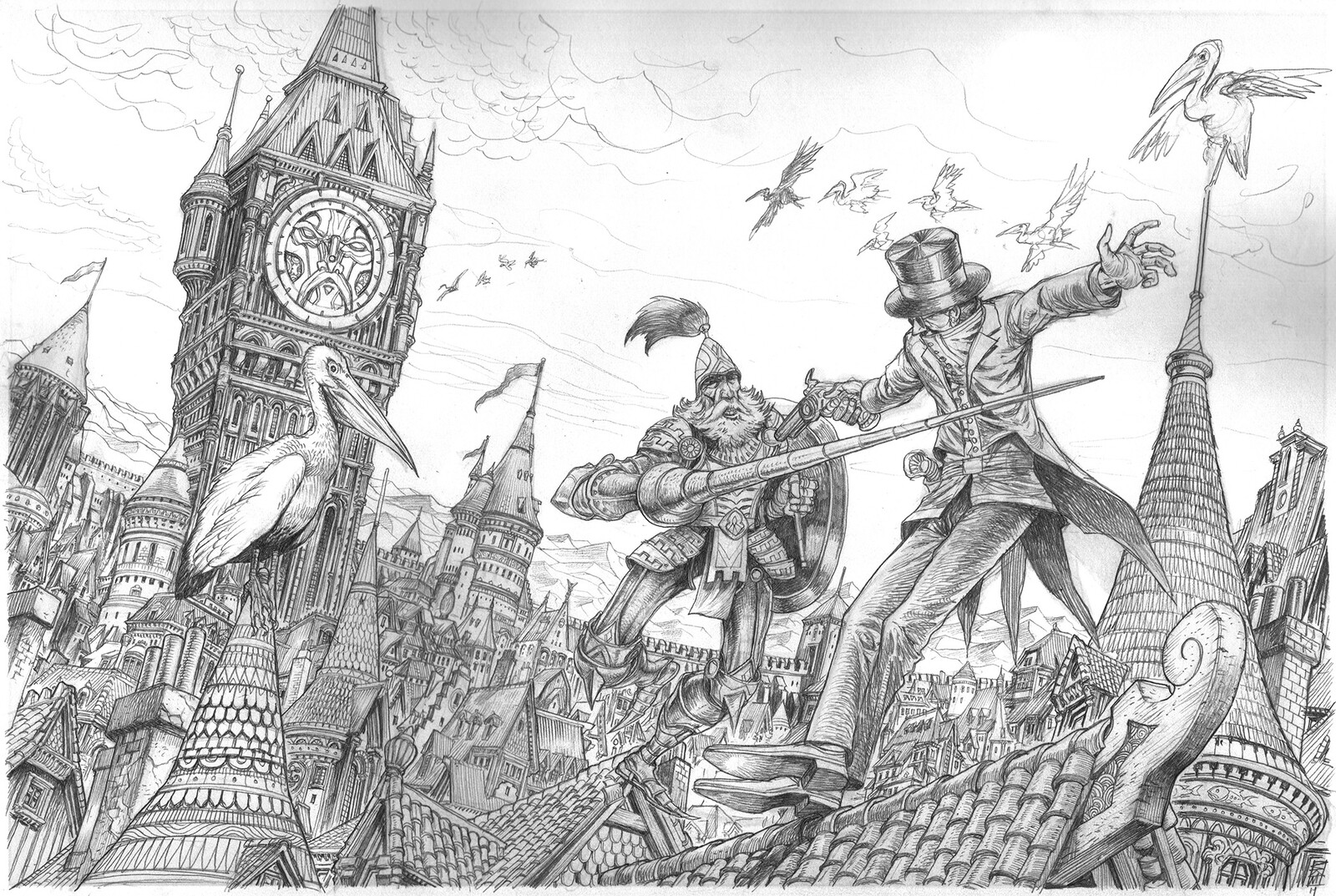 Malebranche Fight Drawing