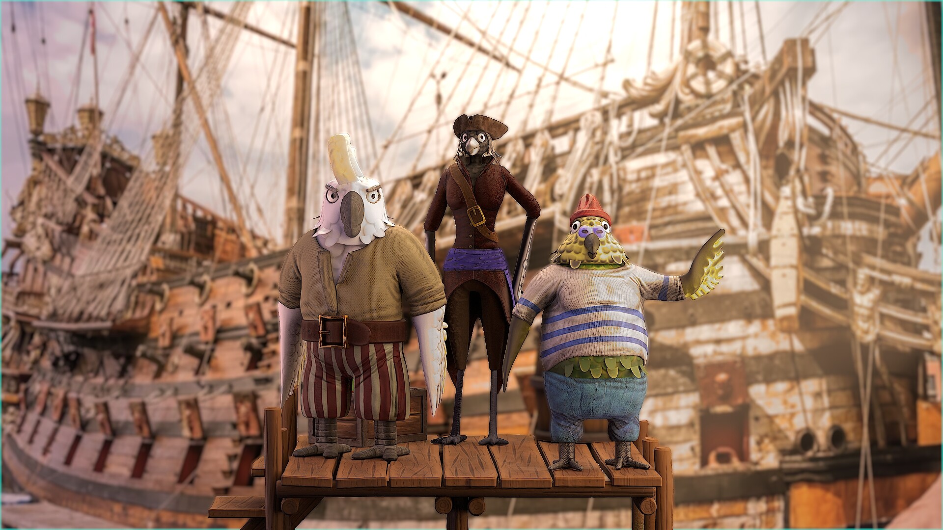 ArtStation - Stylised bird pirates