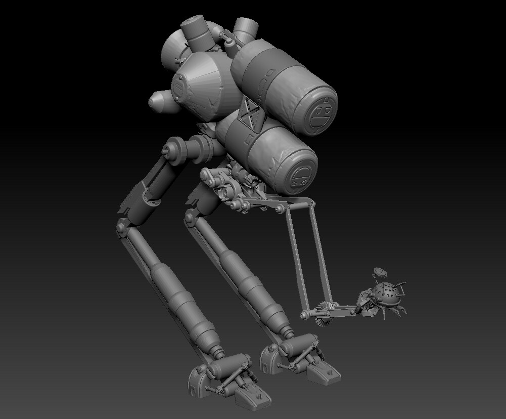 Droids in ZBrush (before polypainting)