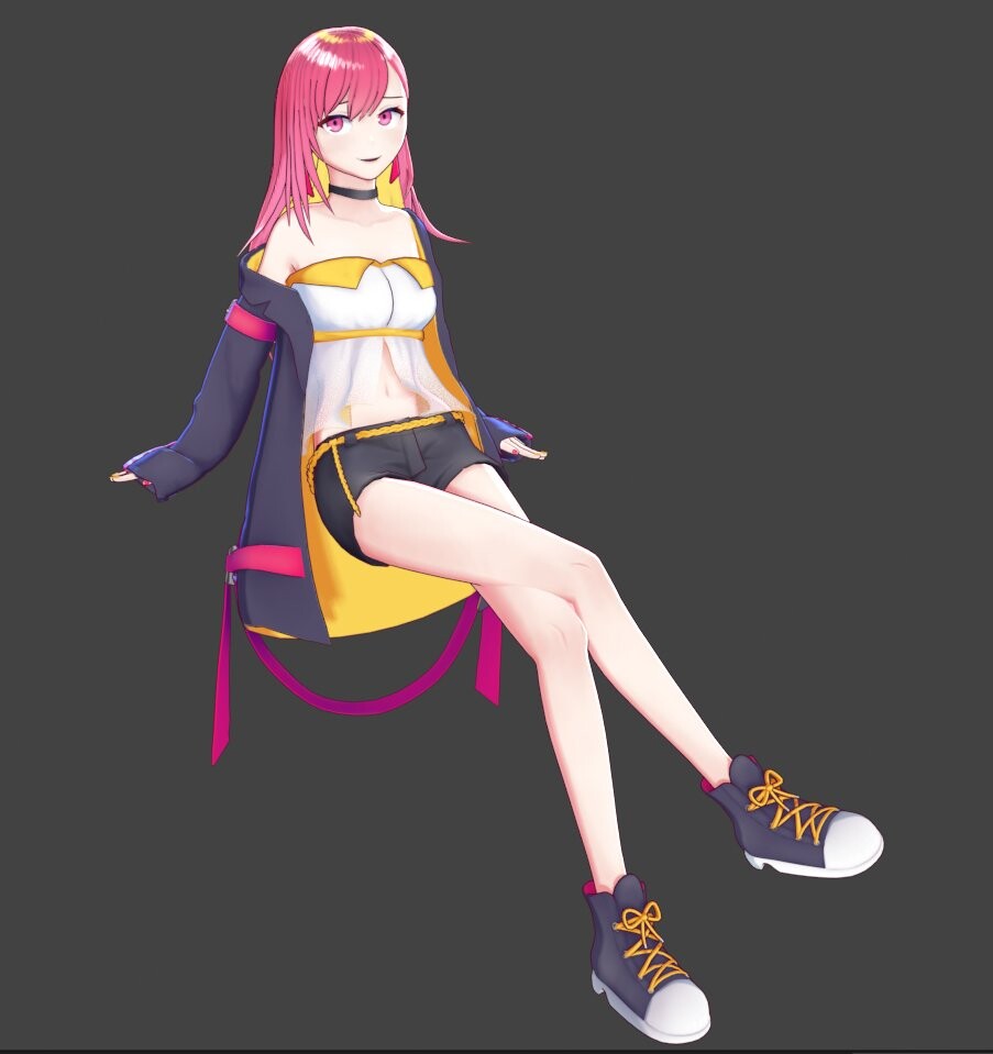 ArtStation Synth V Mai Blender x MMD x VRChat