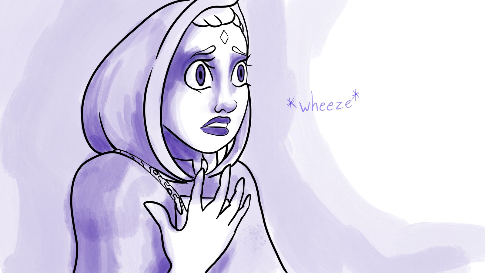 without her diffuser, Sophie cannot take a full breath to speak.